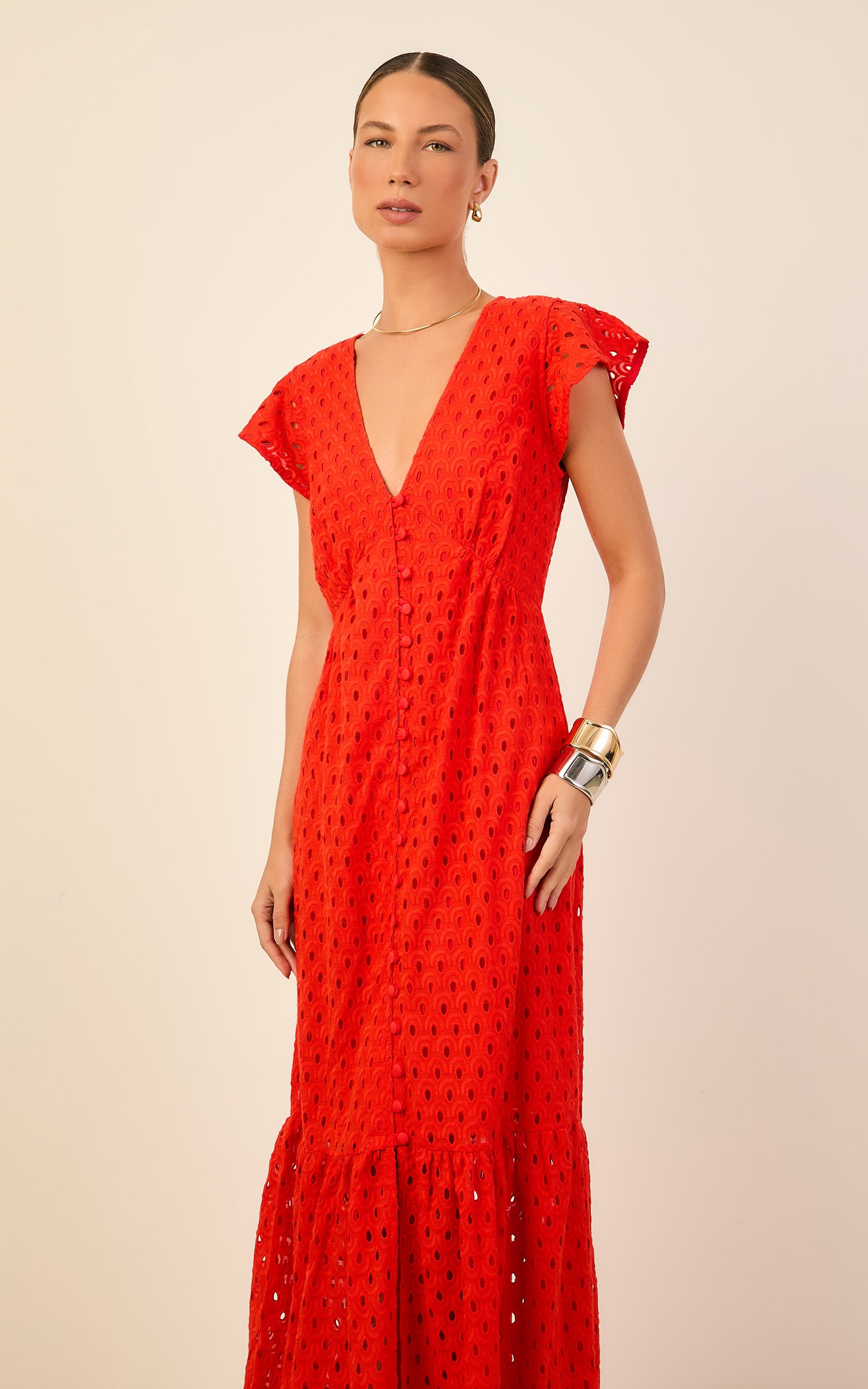 Vestido Longo Felicitá Laise Vermelho