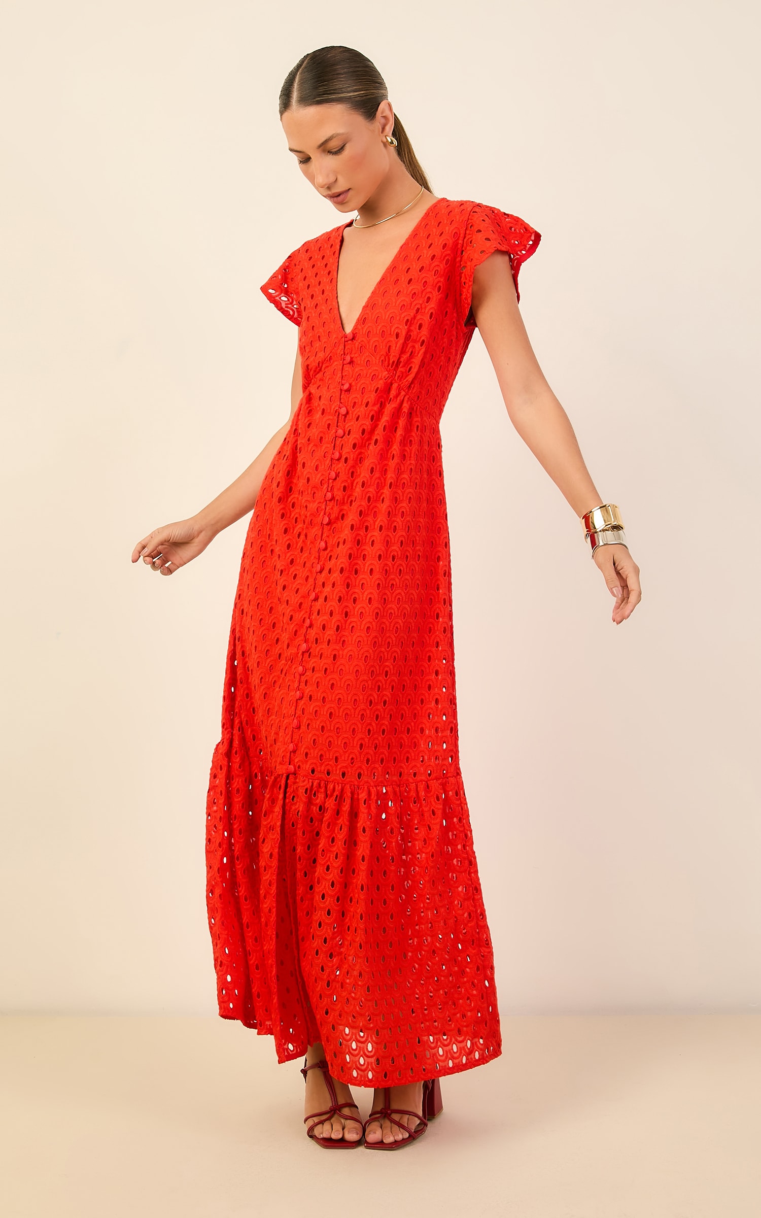Vestido Longo Felicitá Laise Vermelho