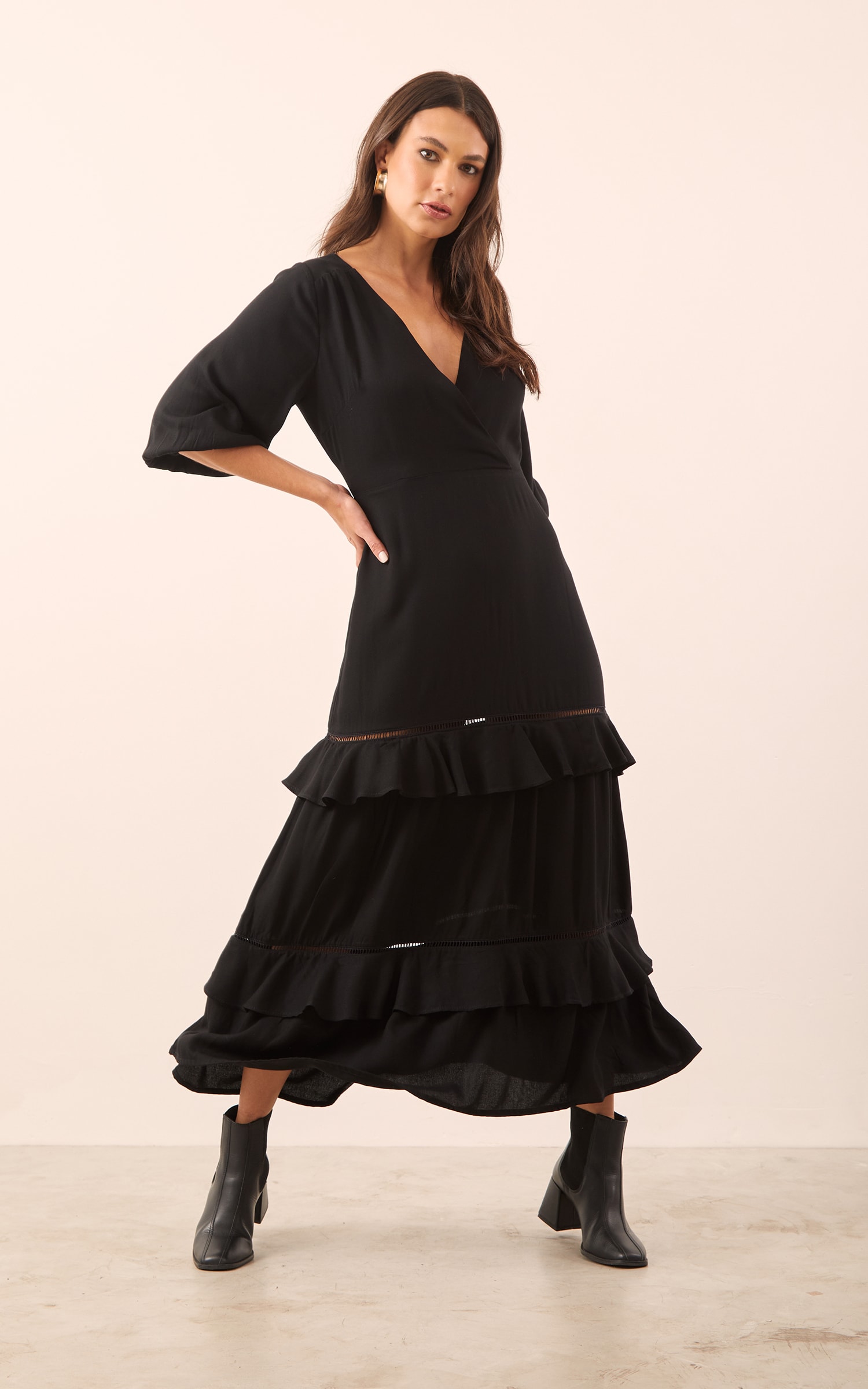 Vestido Longo Gaia Preto
