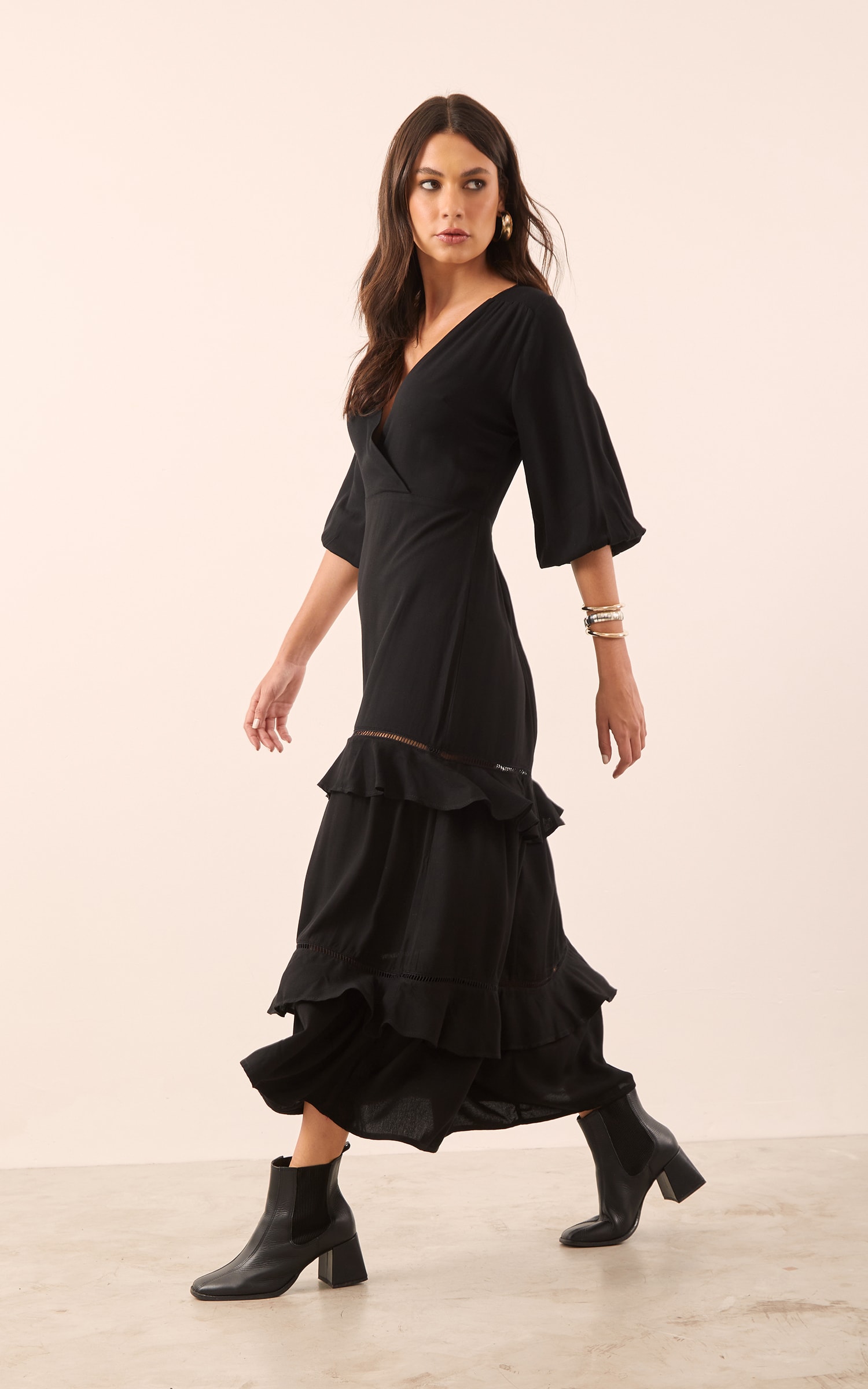 Vestido Longo Gaia Preto
