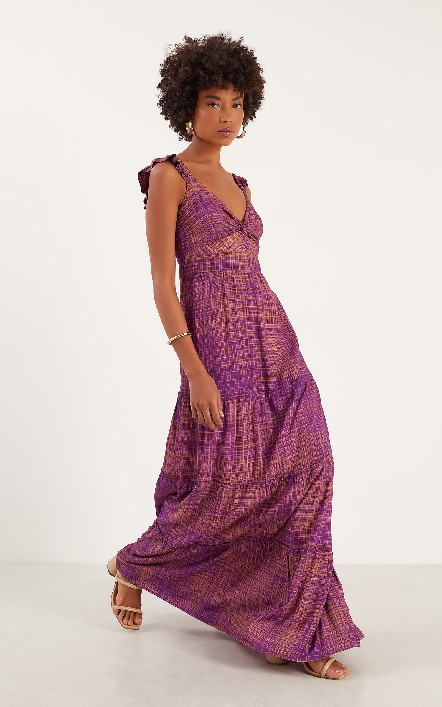 Vestido Longo Graffic Mirtilo