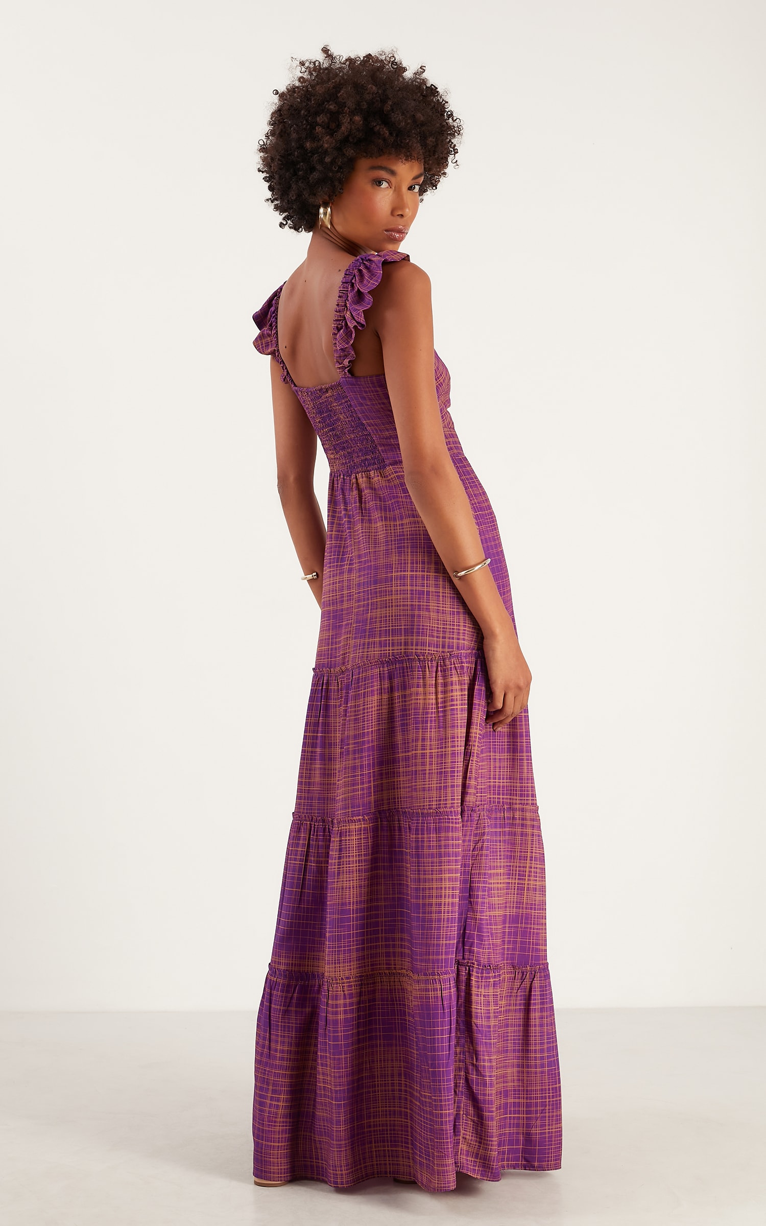 Vestido Longo Graffic Mirtilo