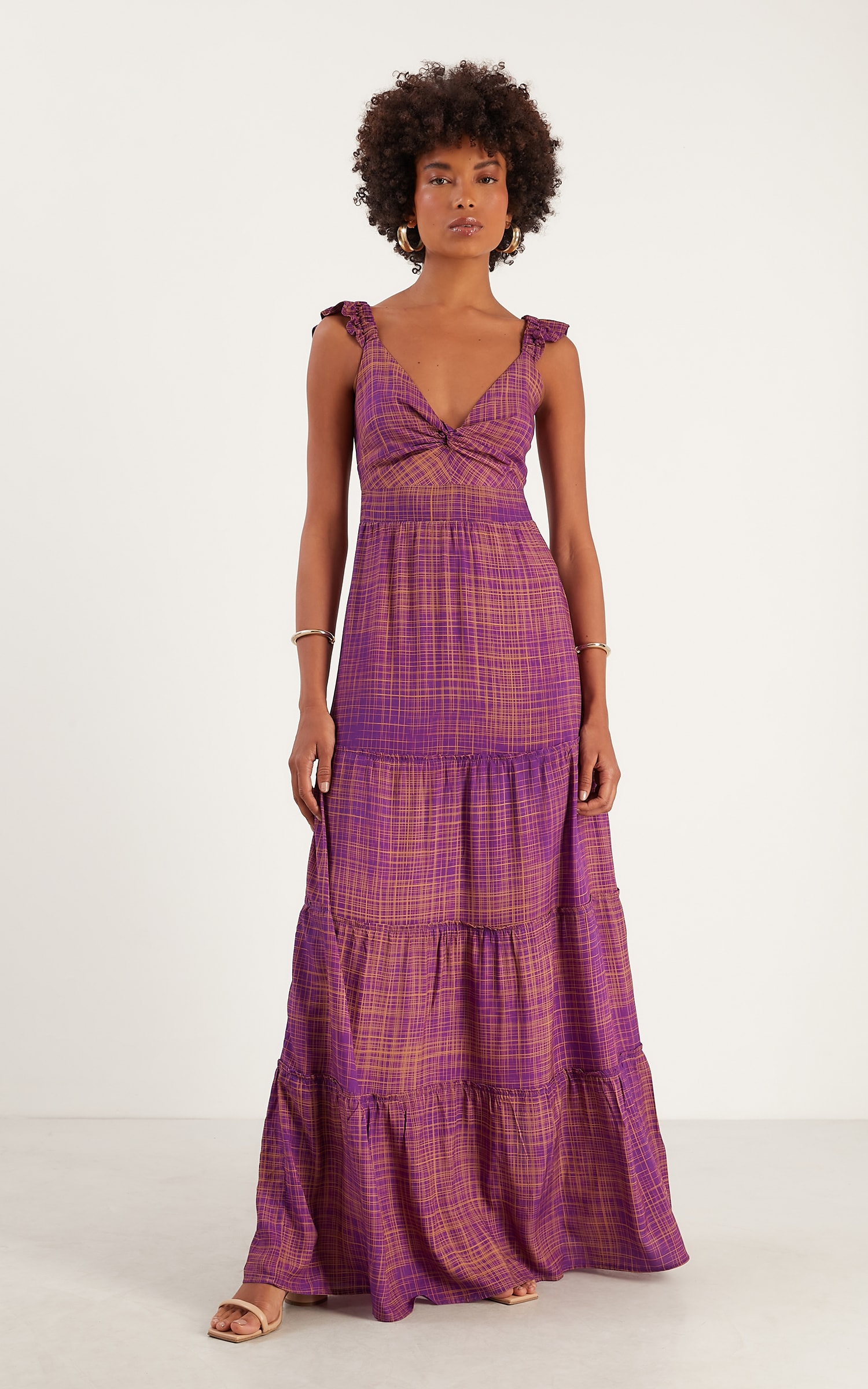 Vestido Longo Graffic Mirtilo