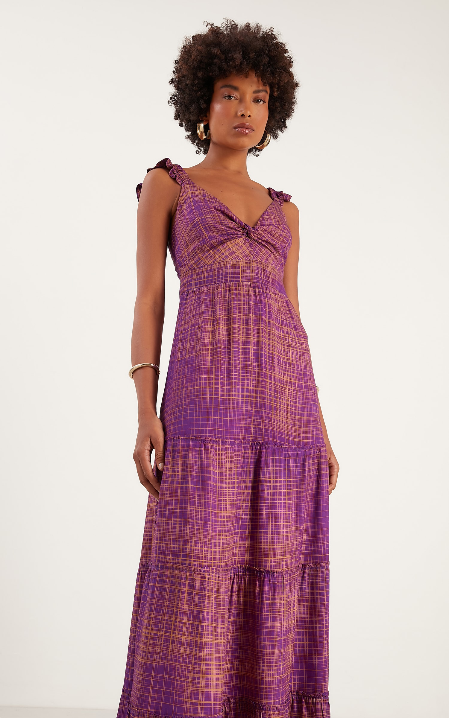 Vestido Longo Graffic Mirtilo