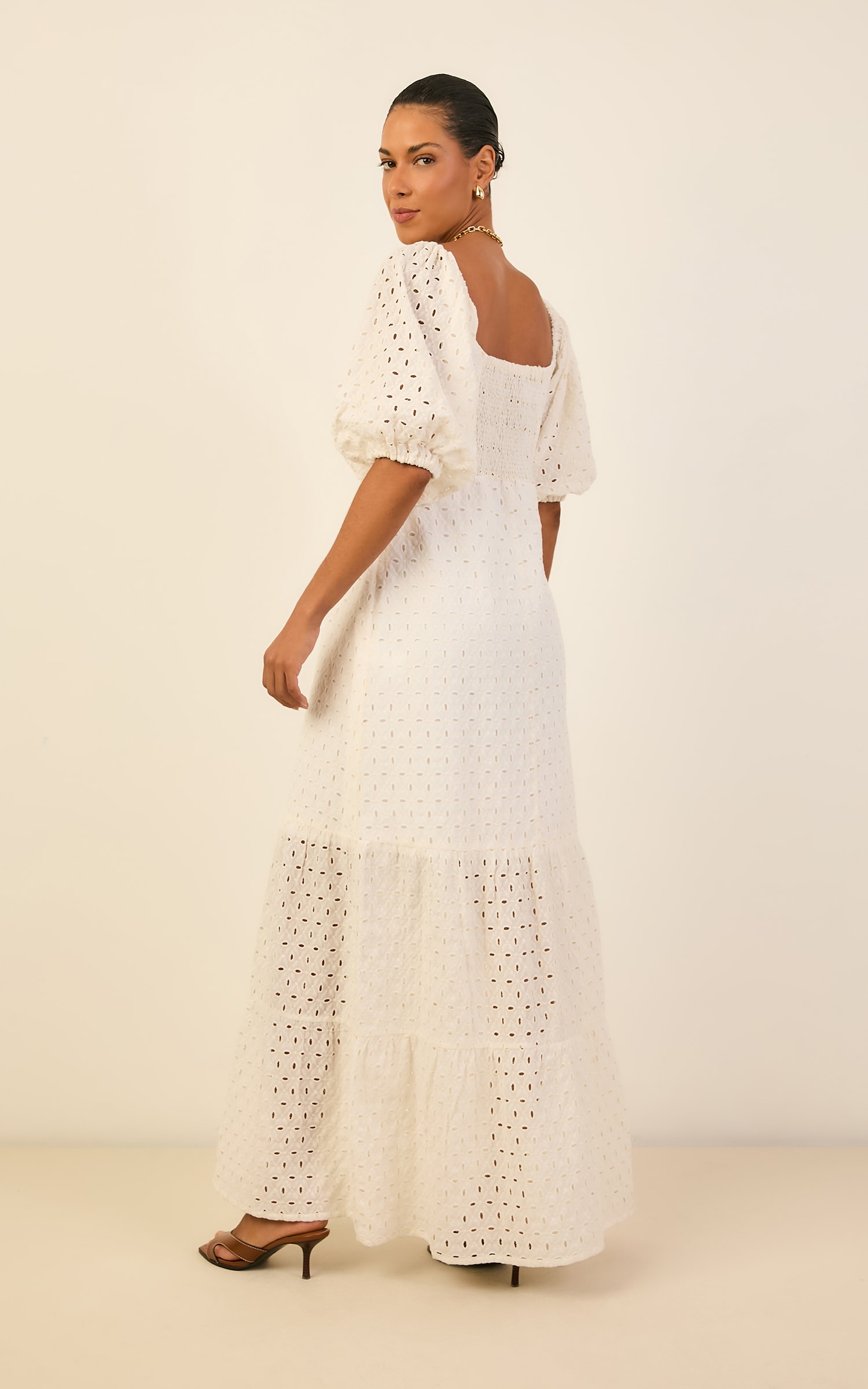 Vestido Longo Laise Atelie Off White