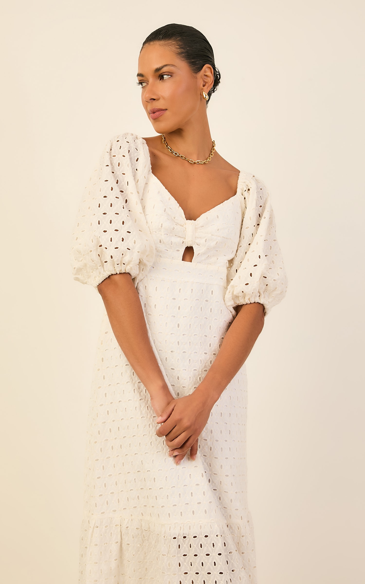 Vestido Longo Laise Atelie Off White