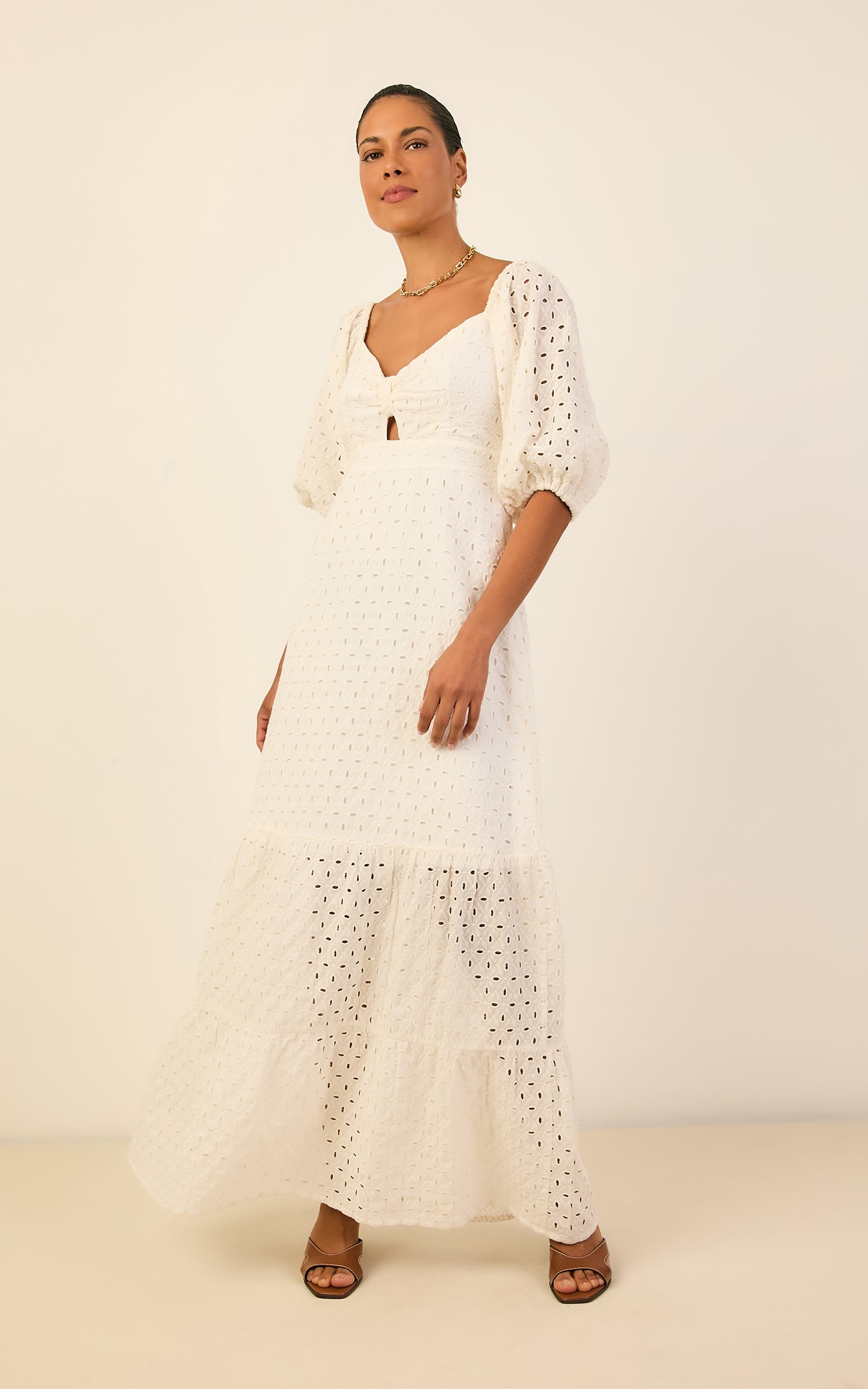 Vestido Longo Laise Atelie Off White