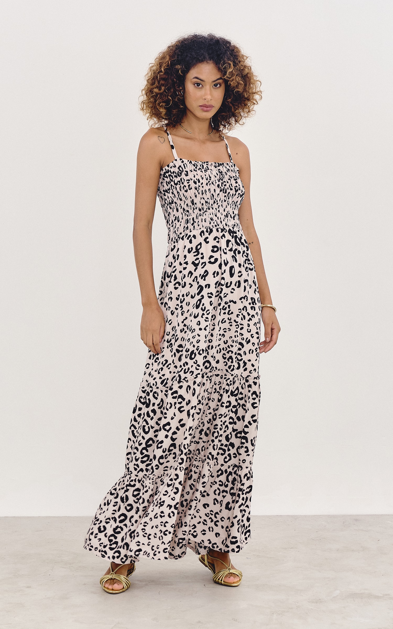 Vestido Longo Leopardo