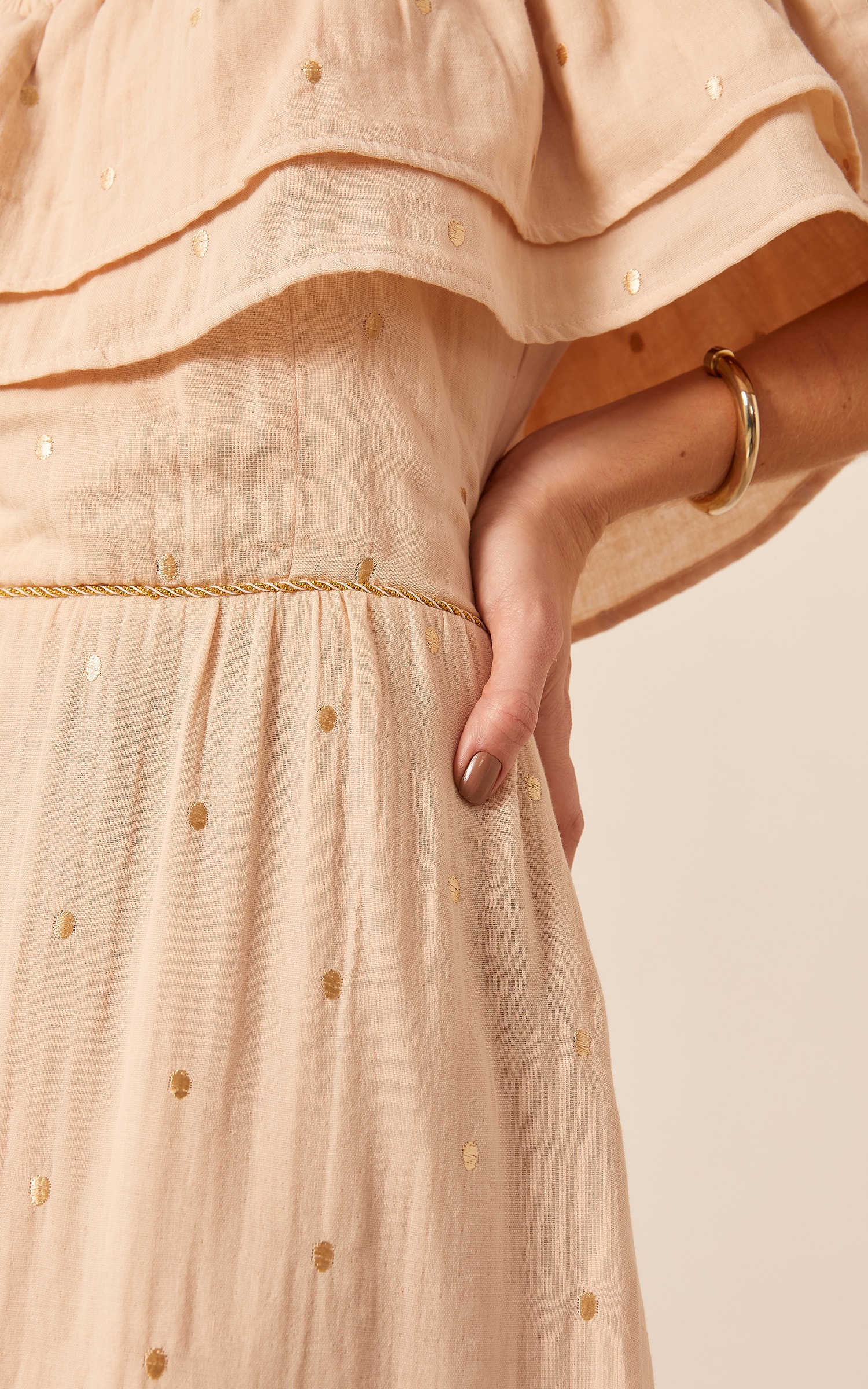 Vestido Longo Nuvem Areia