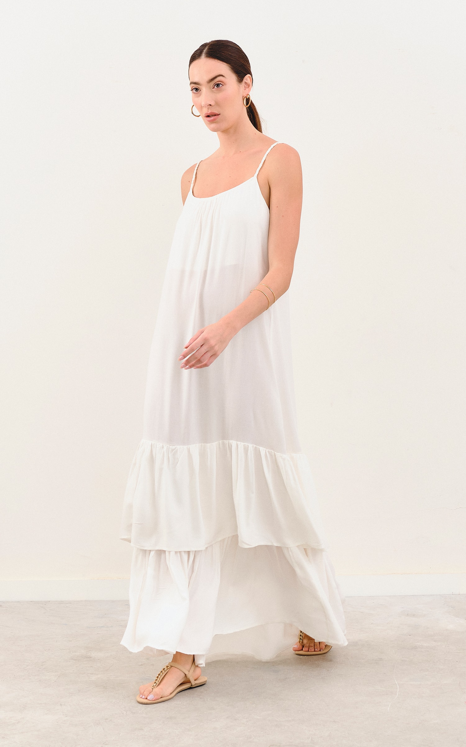 Vestido Longo Resort Off White