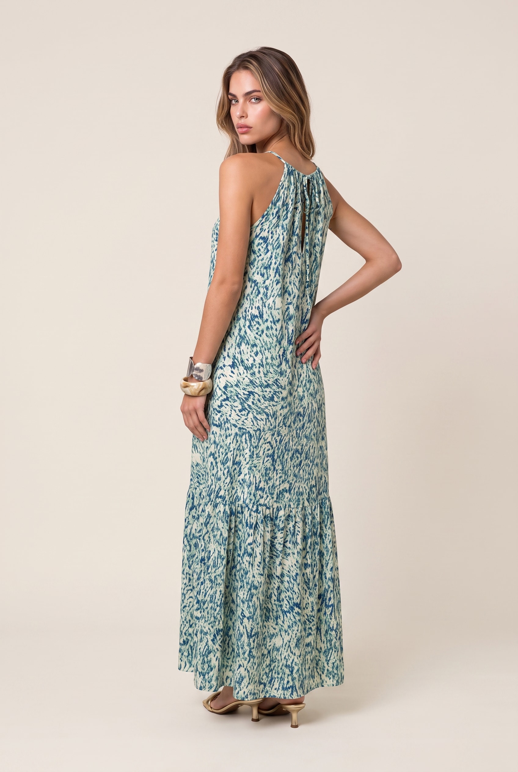 Vestido Longo Sonar Luminous Blue
