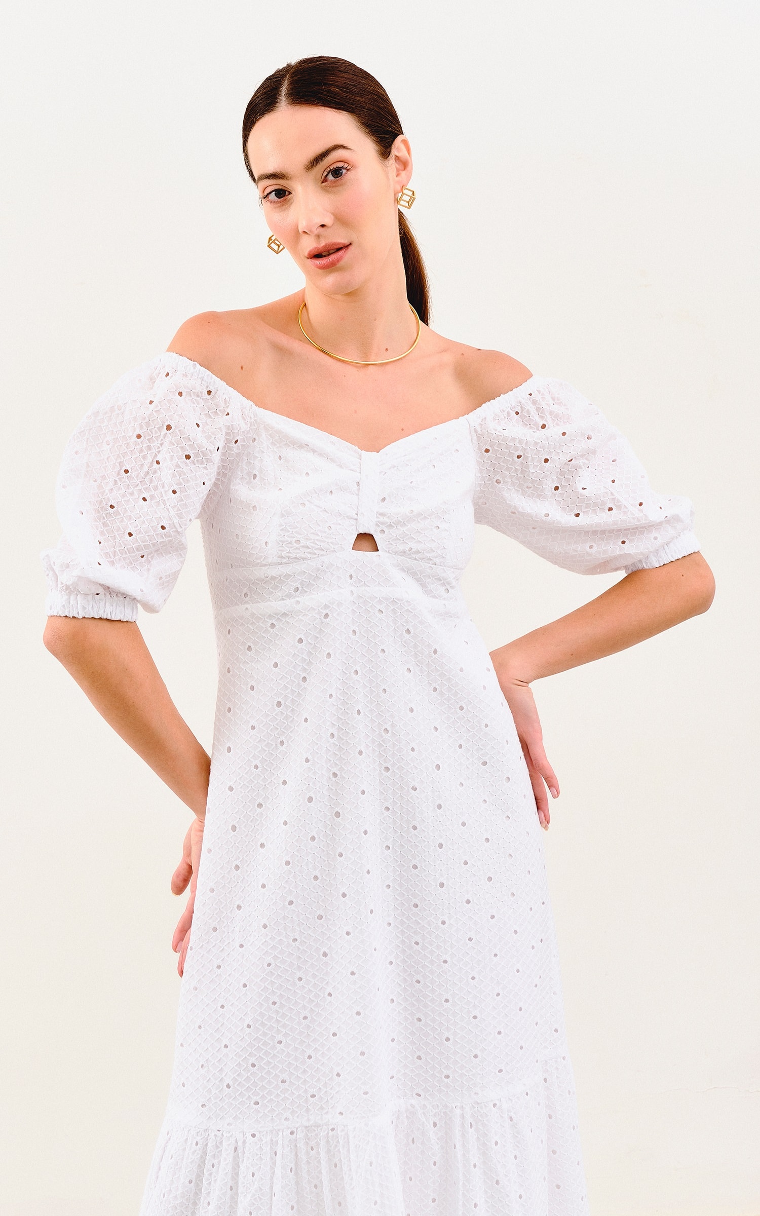 Vestido Longo Town Off White