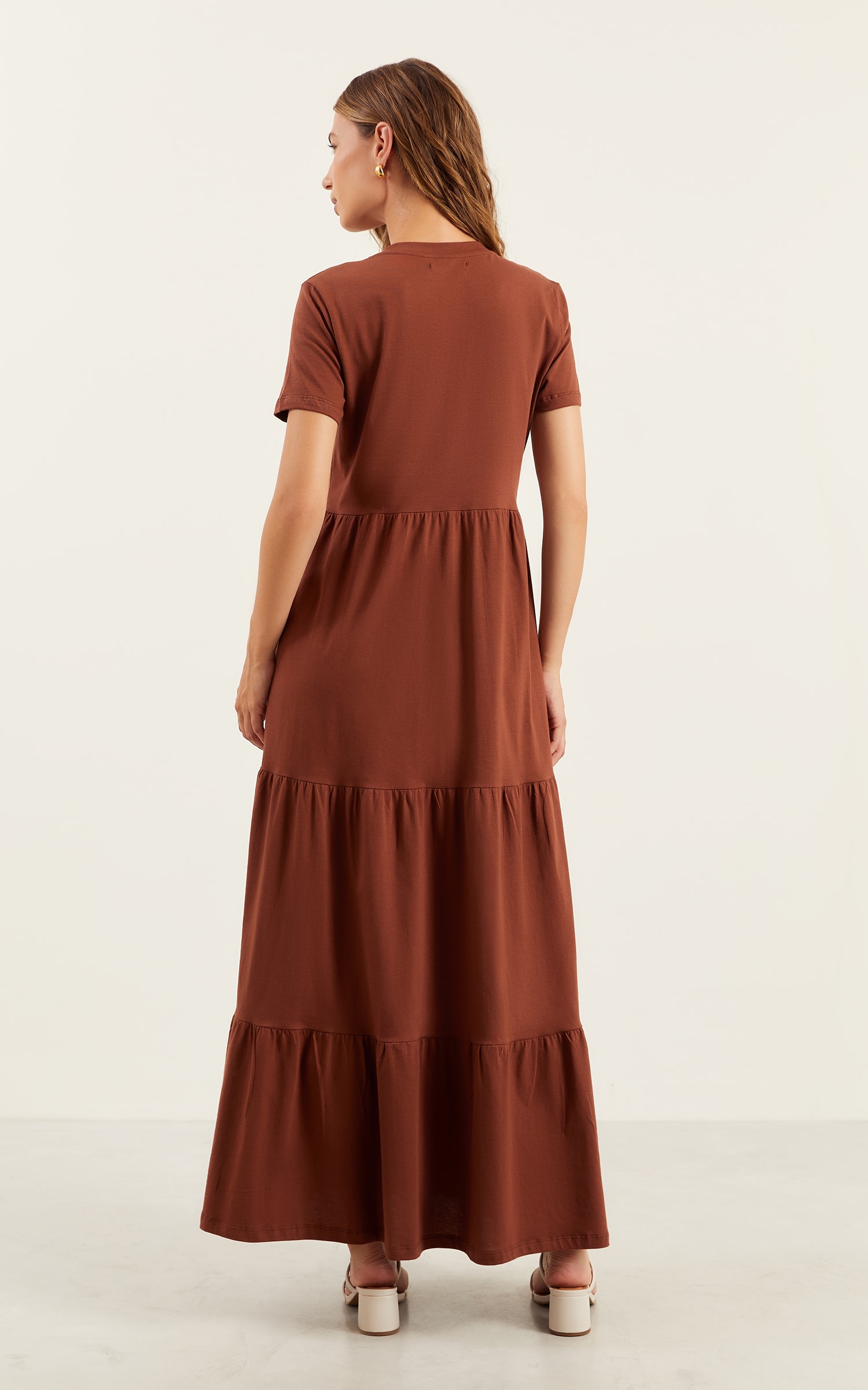 Vestido Malha Tres Marias Chocolate
