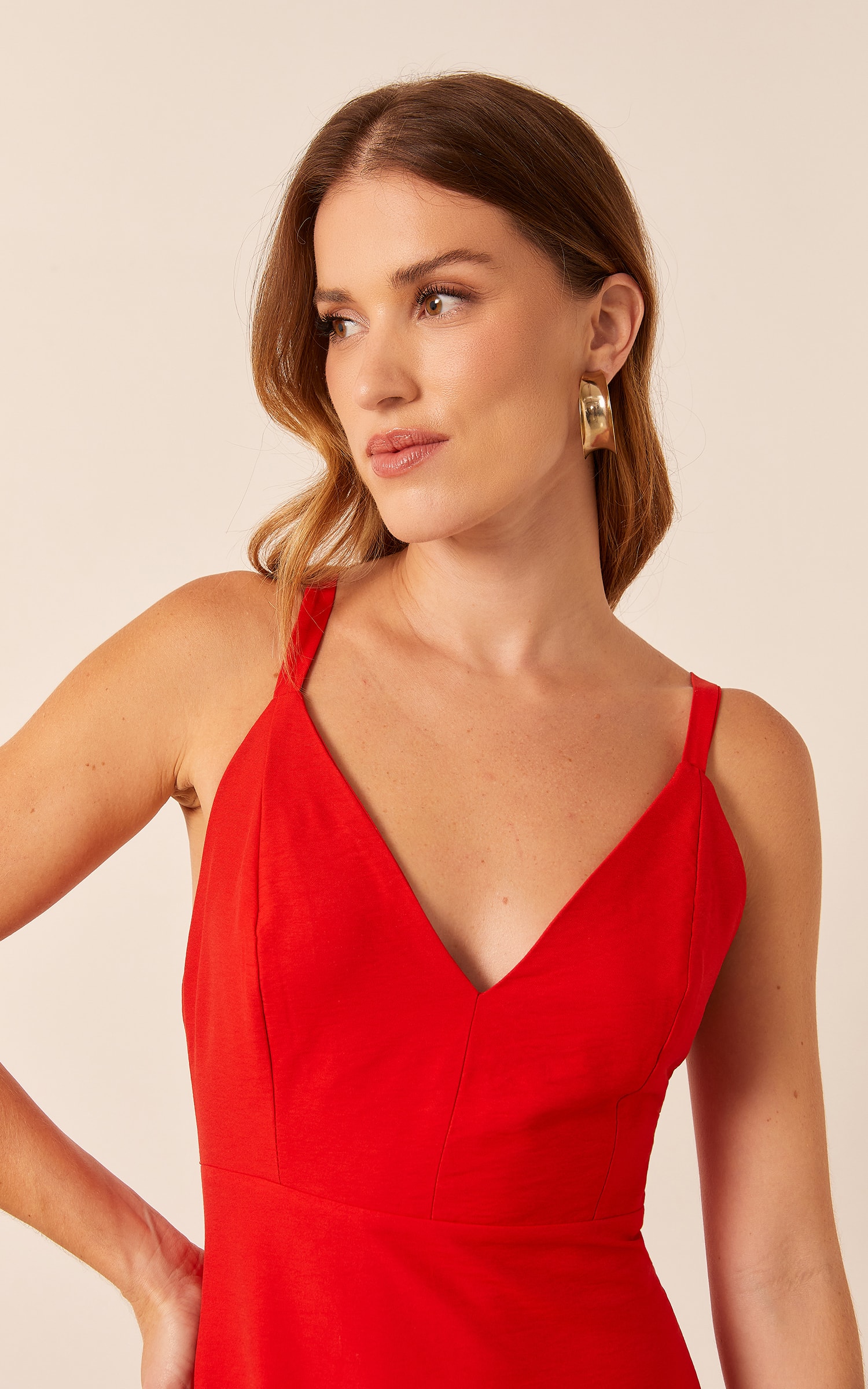 Vestido Midi Alegria Vermelho