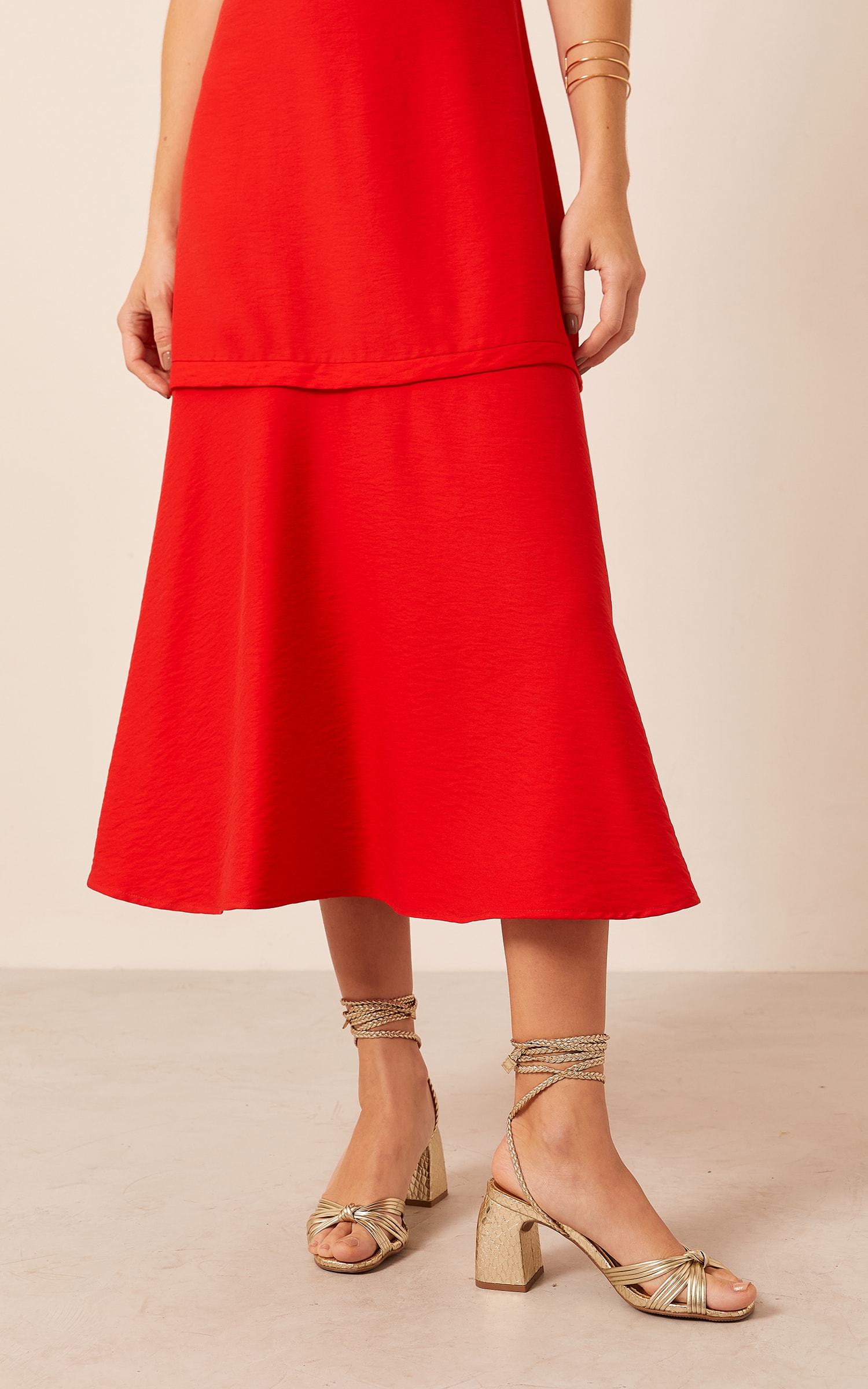 Vestido Midi Alegria Vermelho