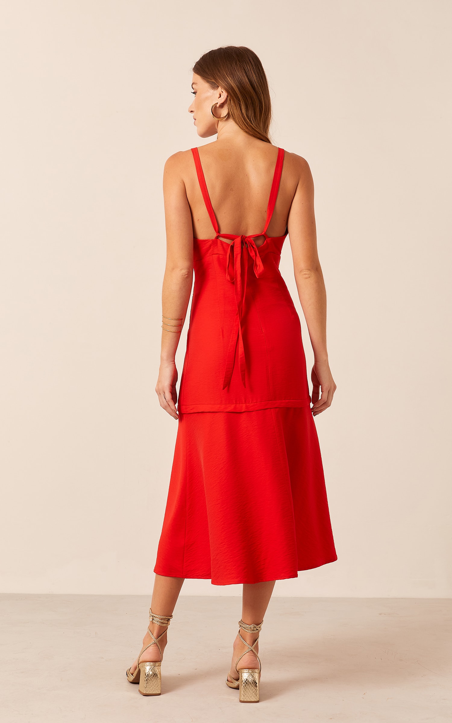 Vestido Midi Alegria Vermelho