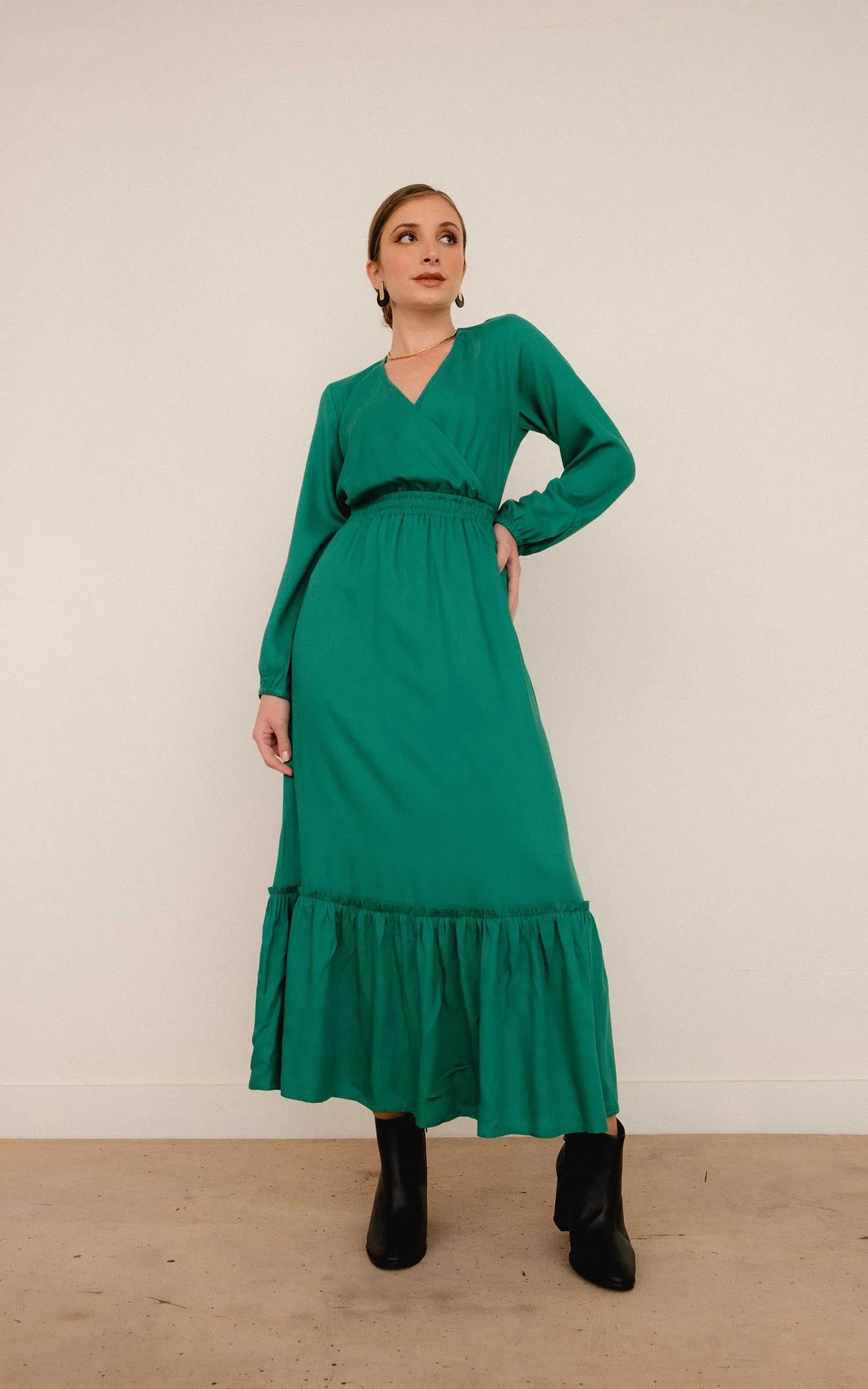 Vestido Midi Alfa Verde
