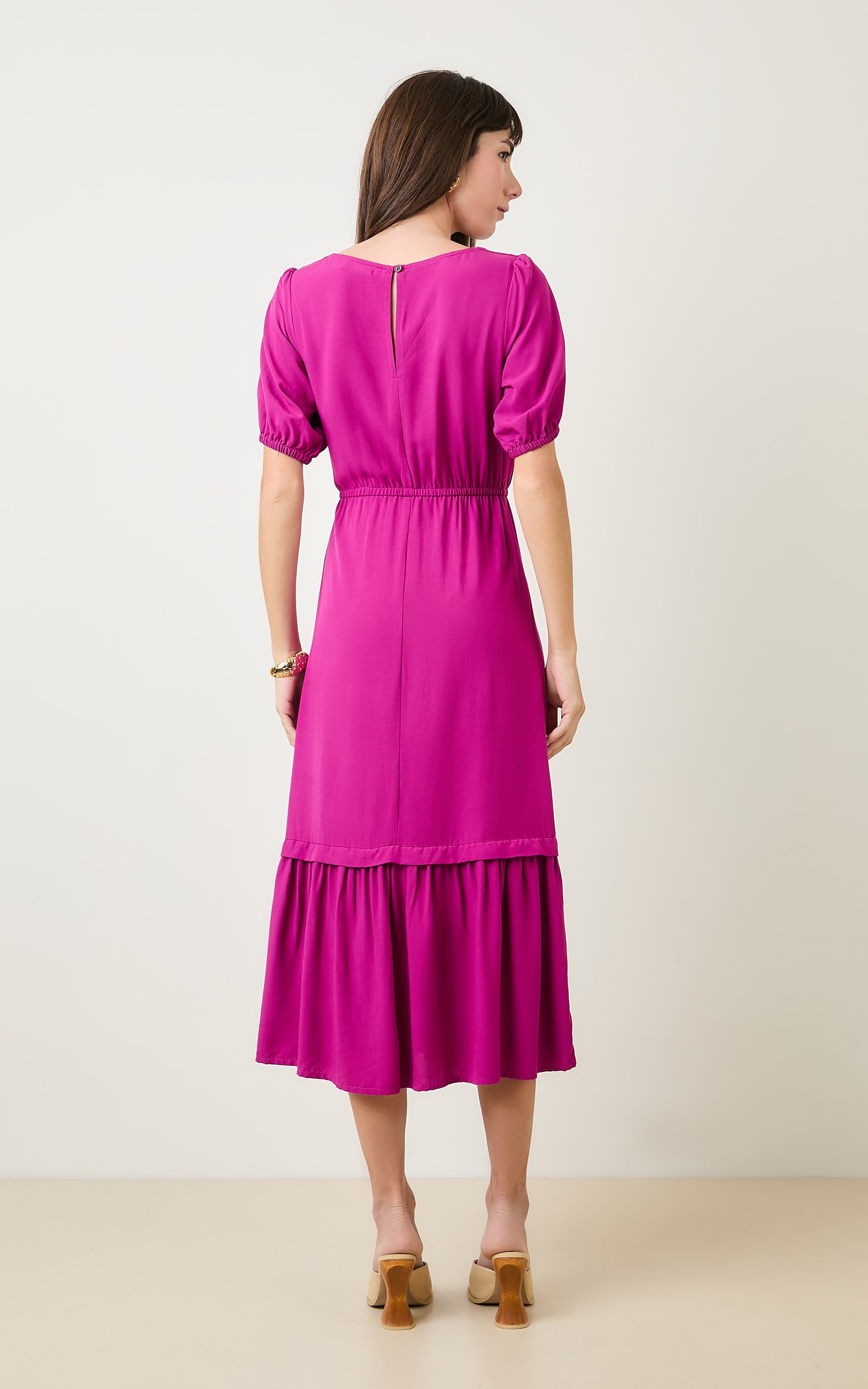 Vestido Midi Boreal Fucsia