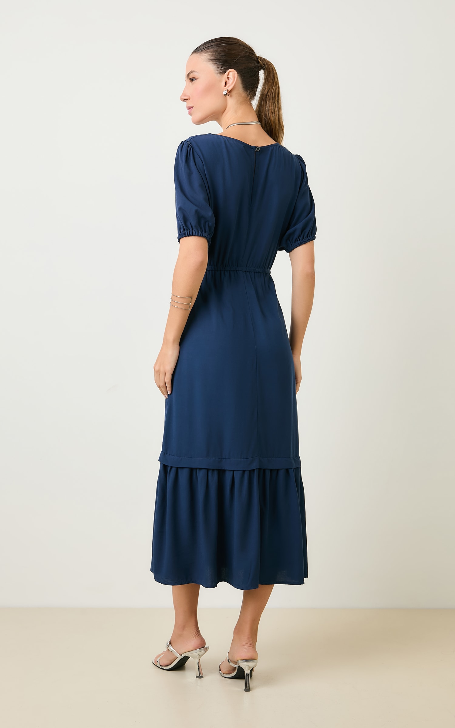 Vestido Midi Boreal Marinho