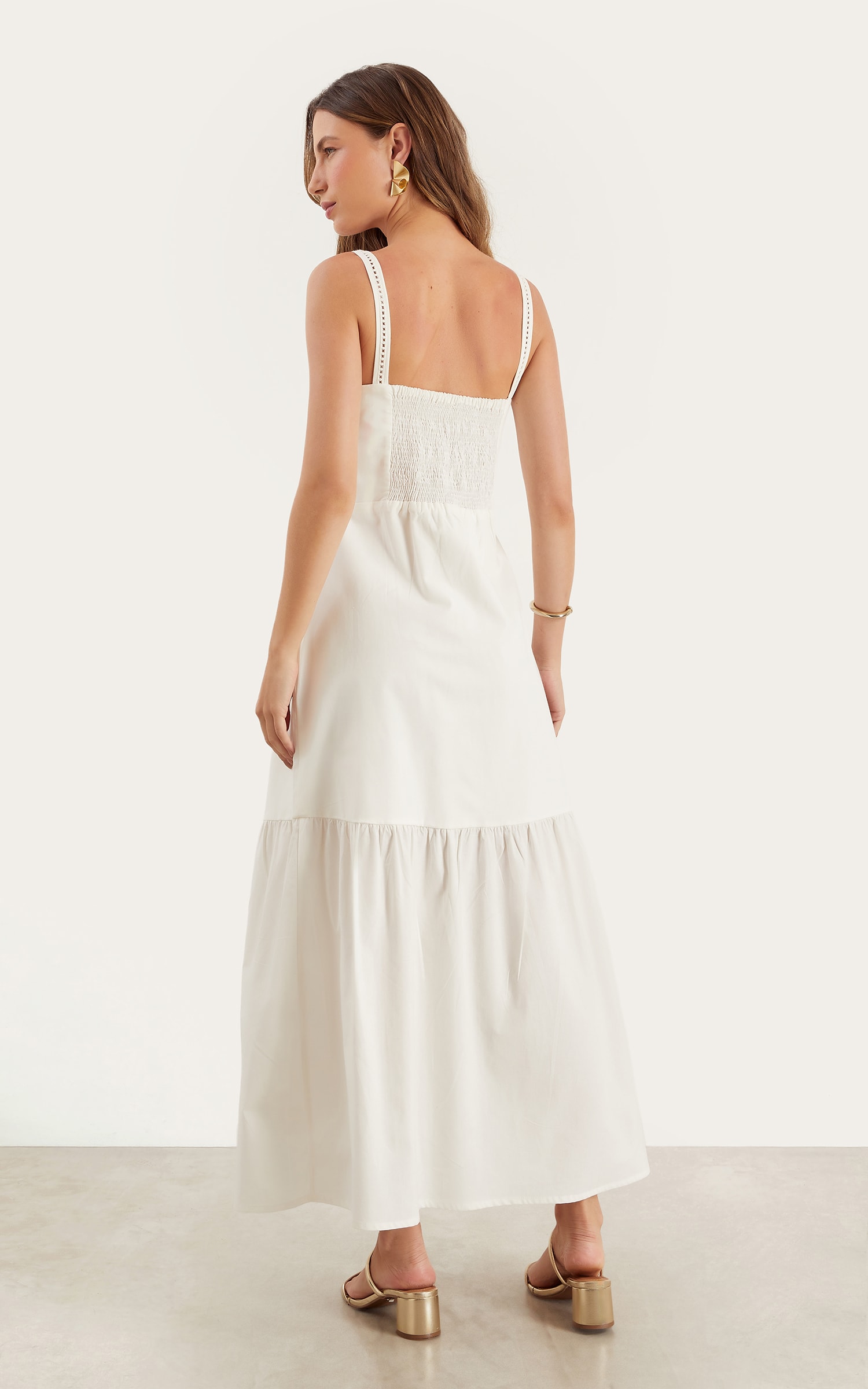 Vestido Midi Bruma Off White