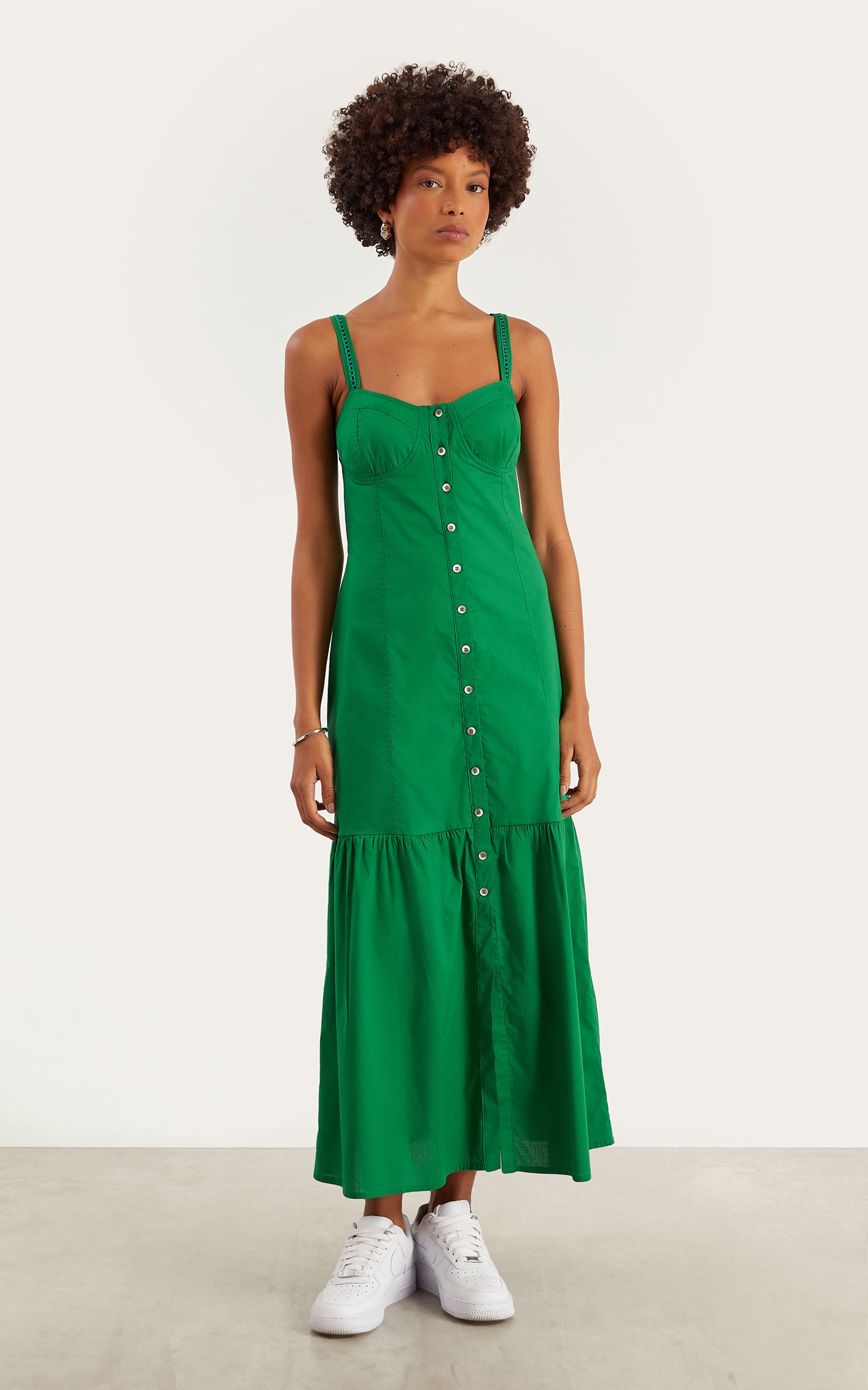 Vestido Midi Bruma Verde