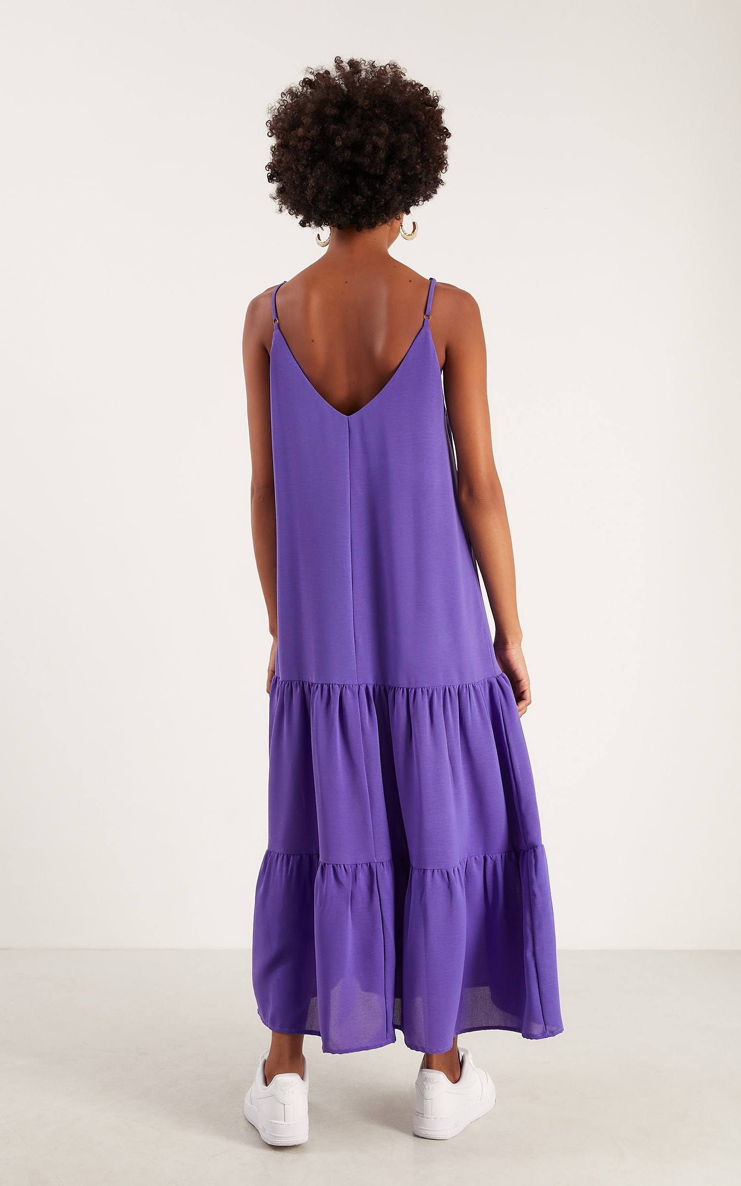 Vestido Midi Cherry Decote v Ametista