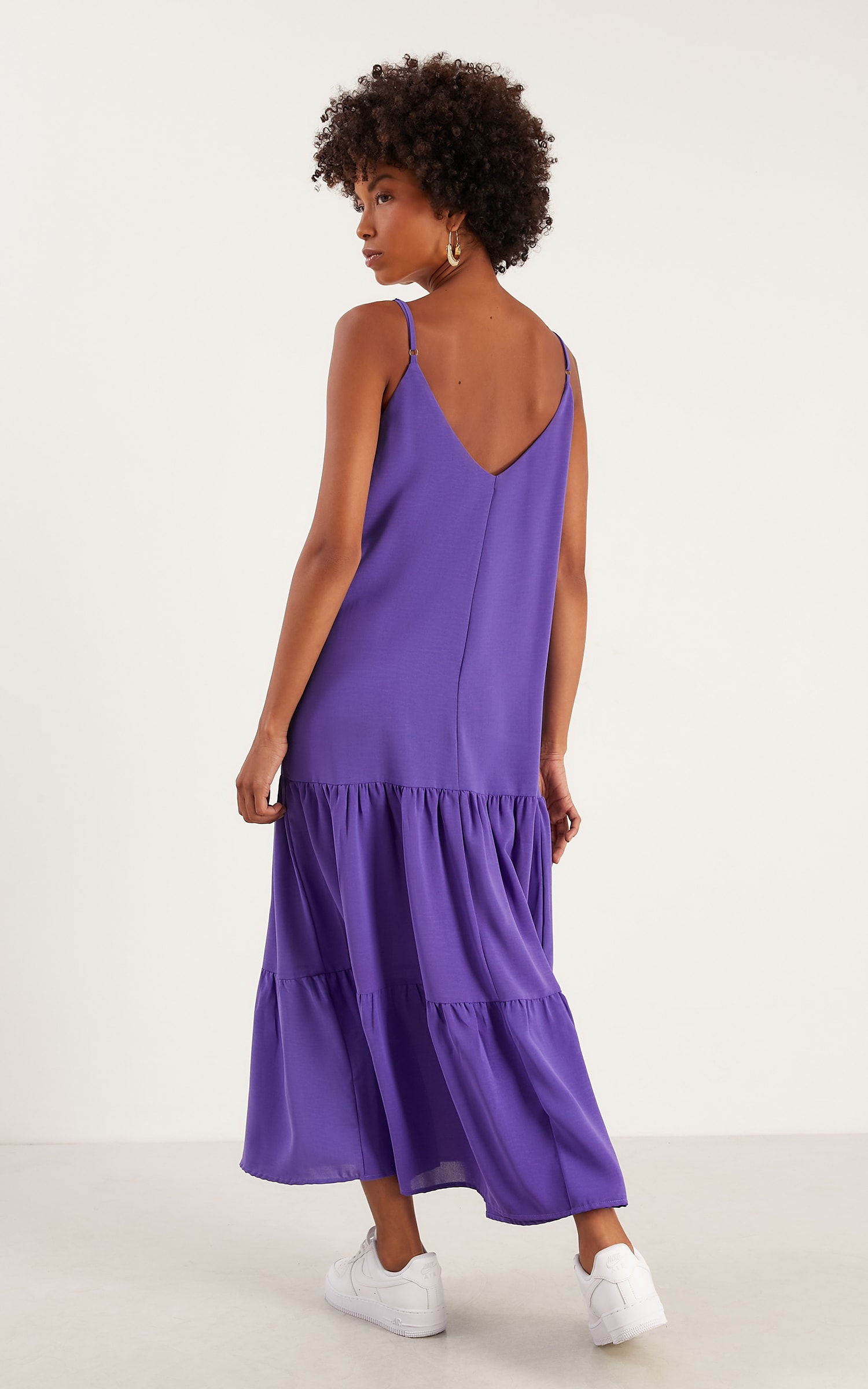 Vestido Midi Cherry Decote v Ametista
