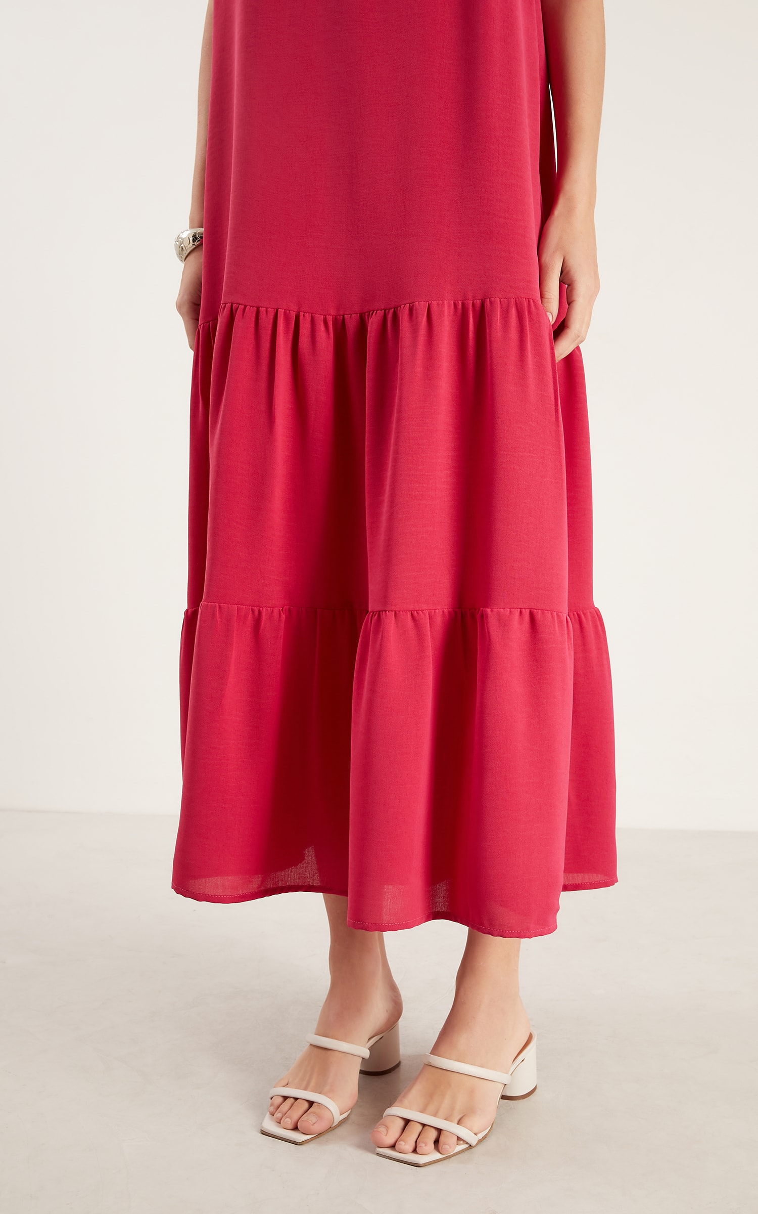Vestido Midi Cherry Decote v Cereja