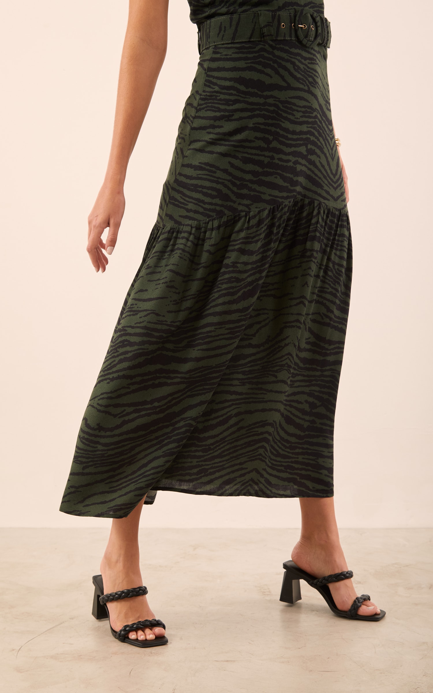 Vestido Midi Estampa Electro
