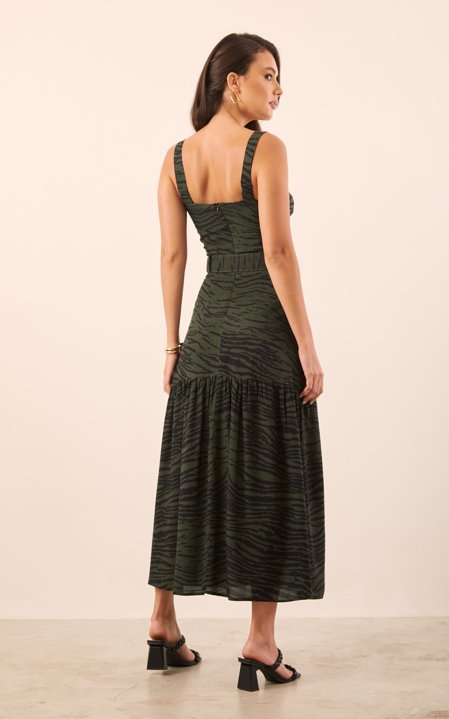 Vestido Midi Estampa Electro