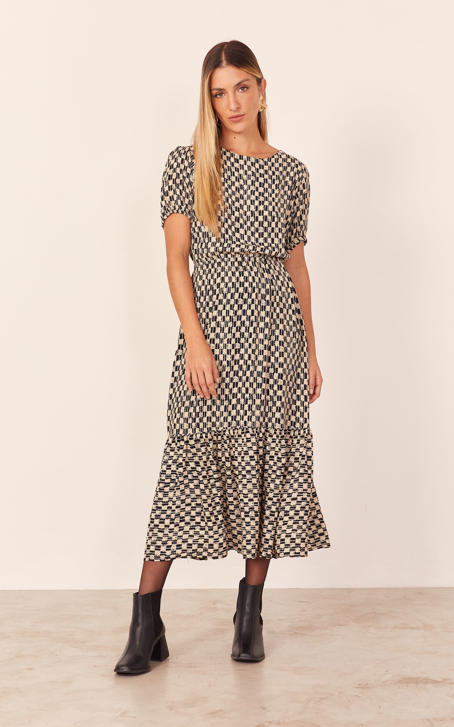 Vestido Midi Estampa Nice New