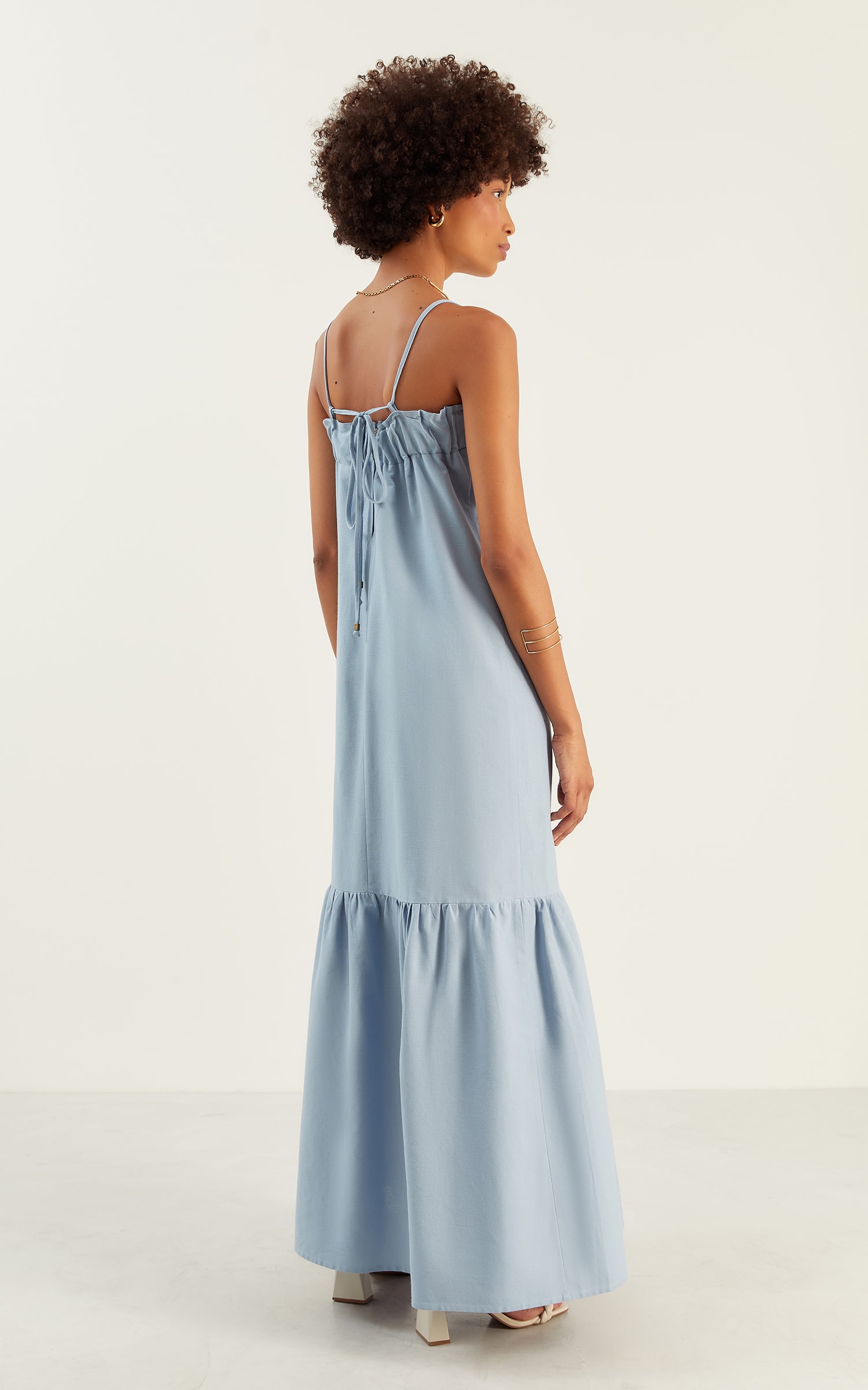 Vestido Midi Fresh Azul Ceu