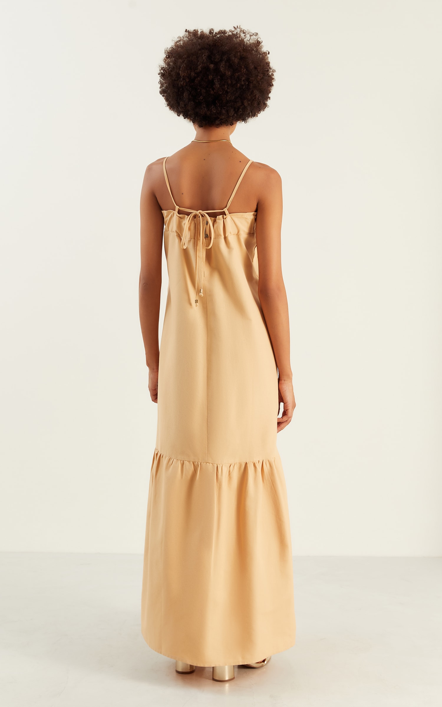 Vestido Midi Fresh Bege
