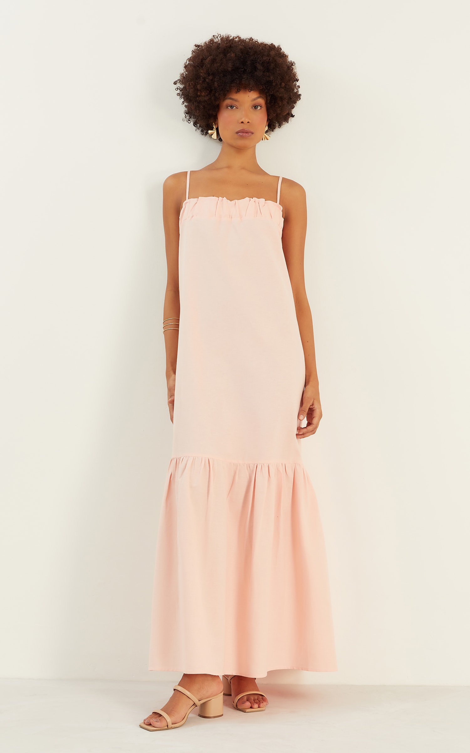 Vestido Midi Fresh Rosa Candy