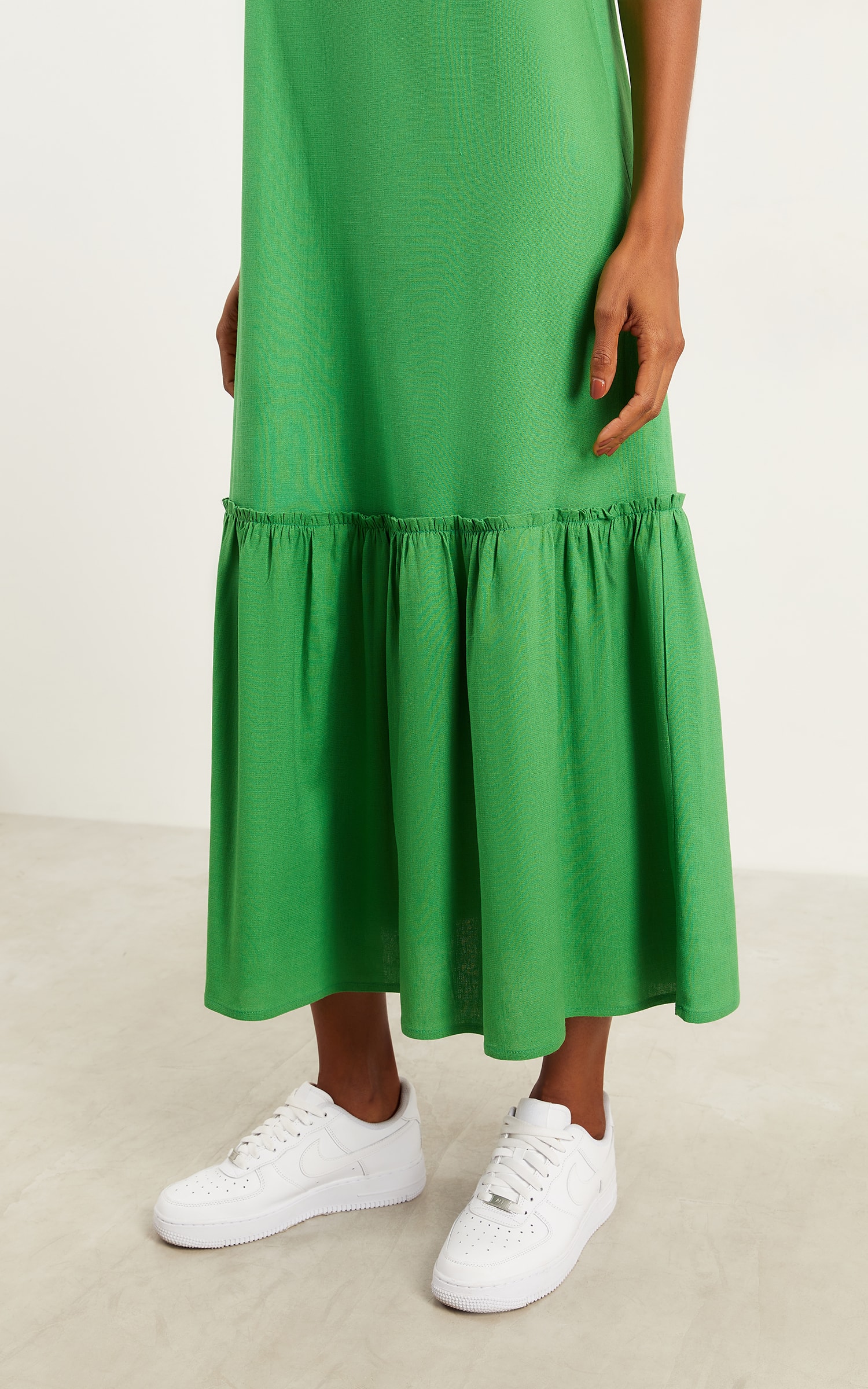 Vestido Midi Inspirar Verde Tropical