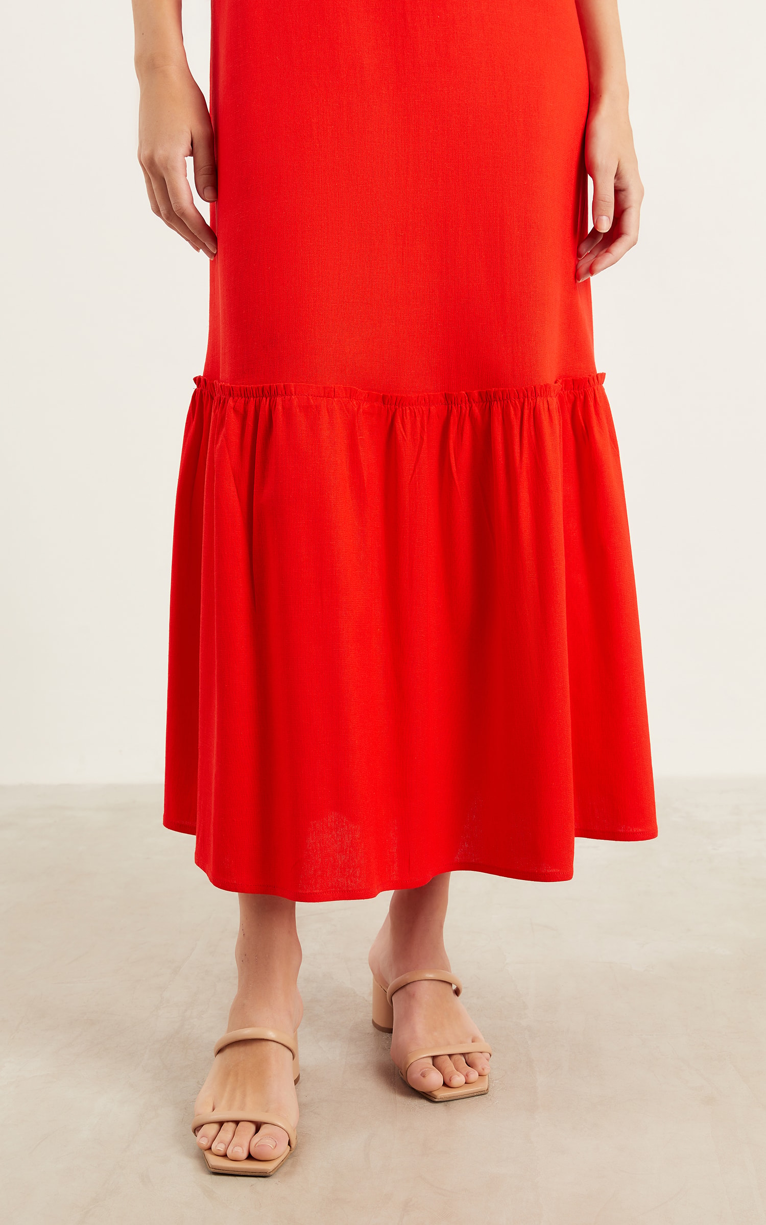 Vestido Midi Inspirar Vermelho