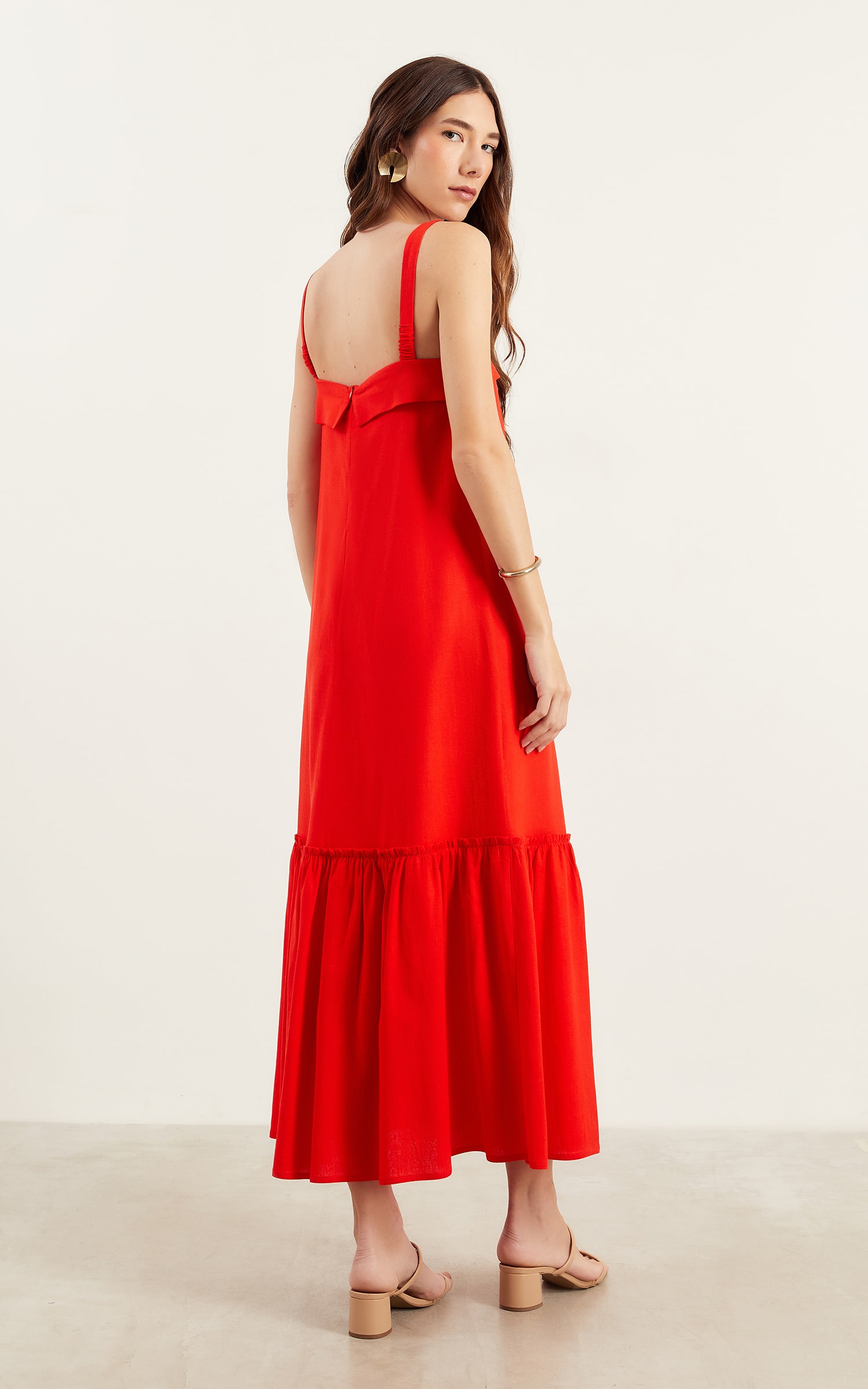 Vestido Midi Inspirar Vermelho