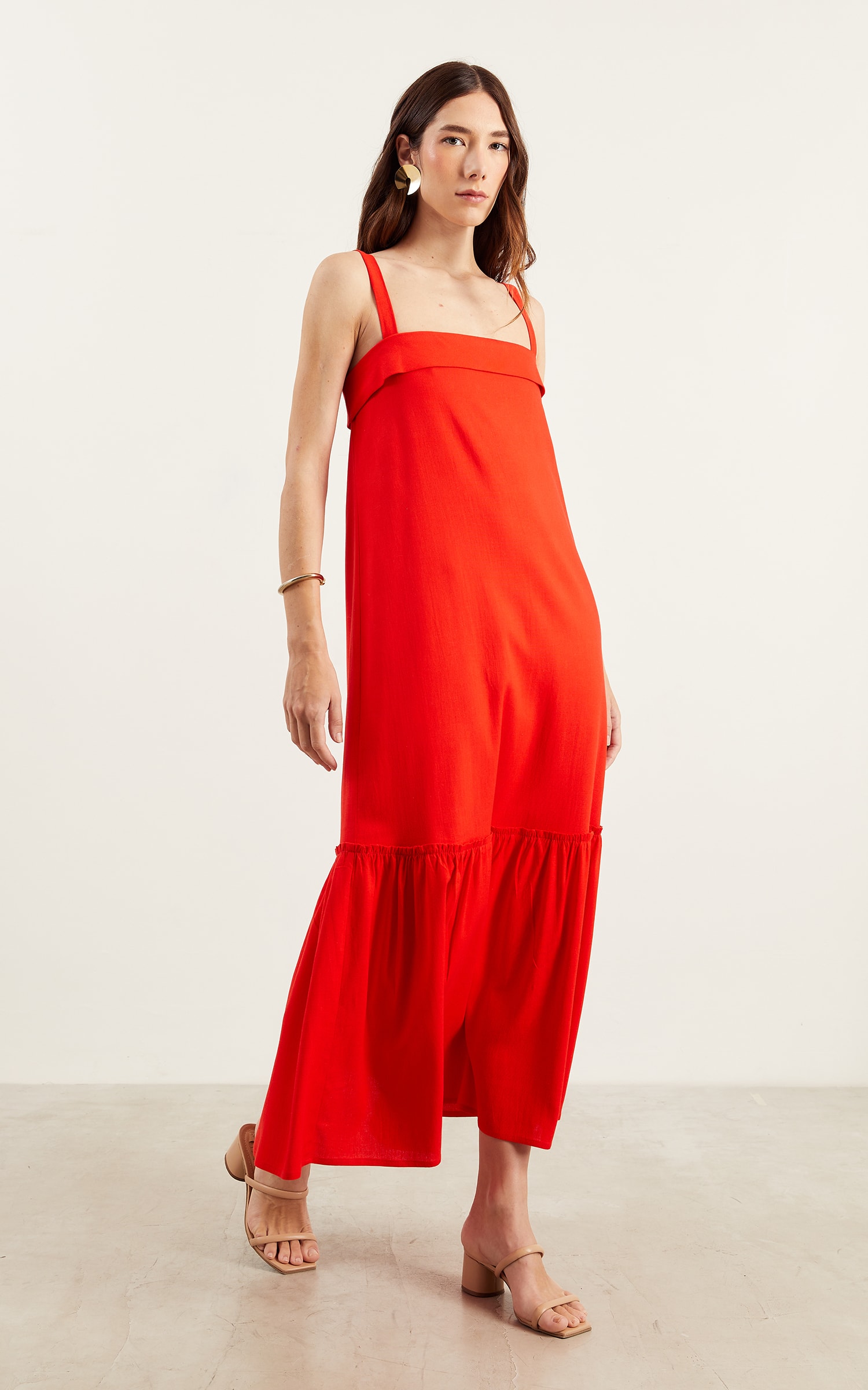 Vestido Midi Inspirar Vermelho