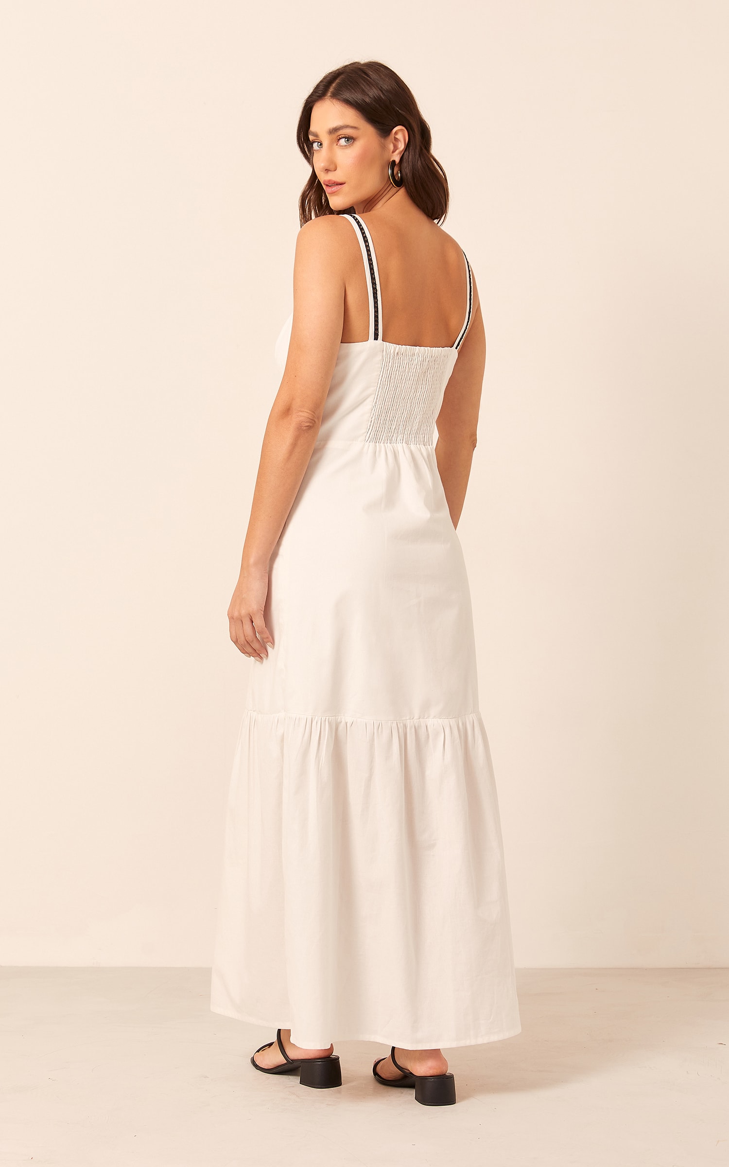 Vestido Midi Jardim Off White
