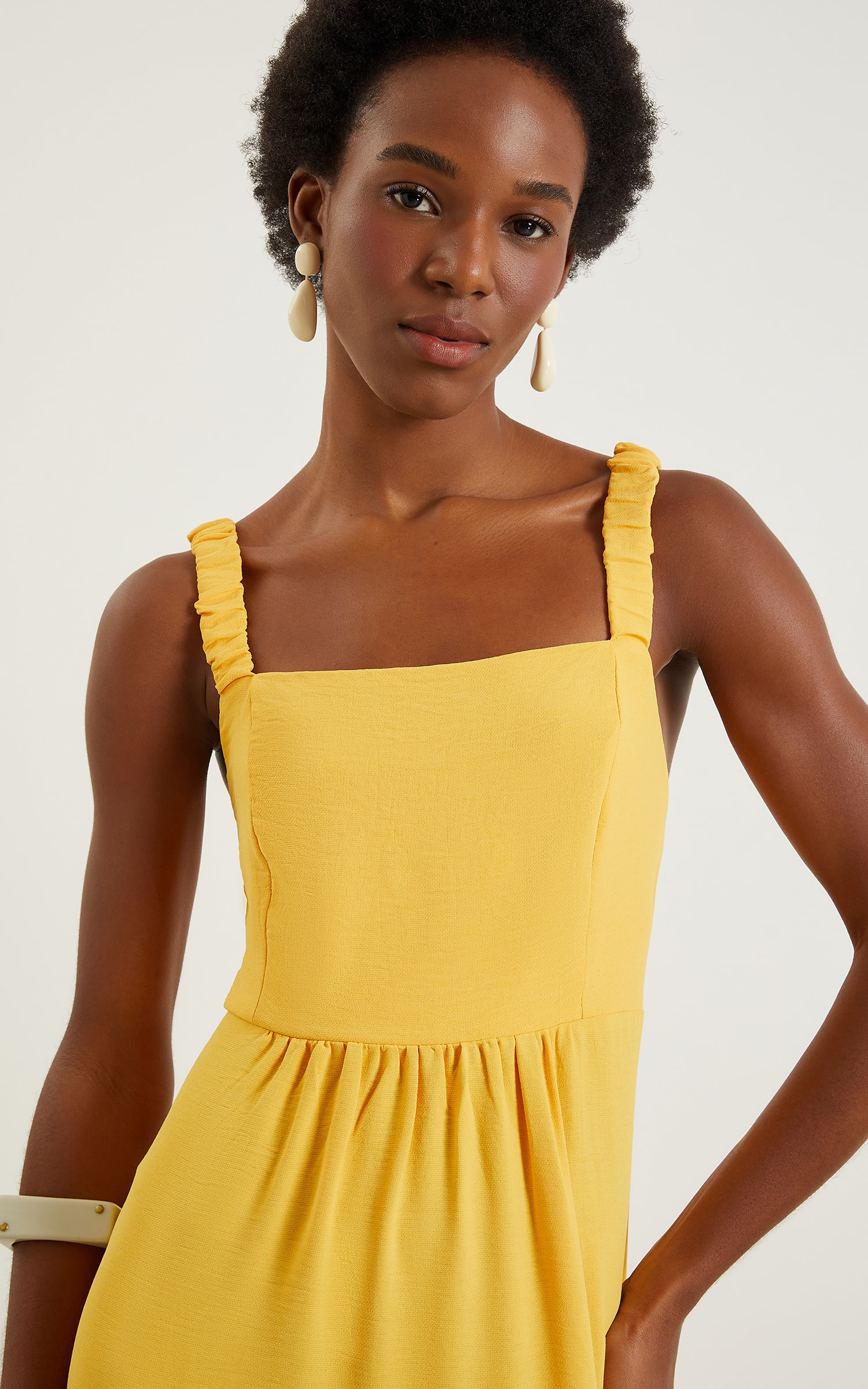 Vestido Midi Laguna Amarelo
