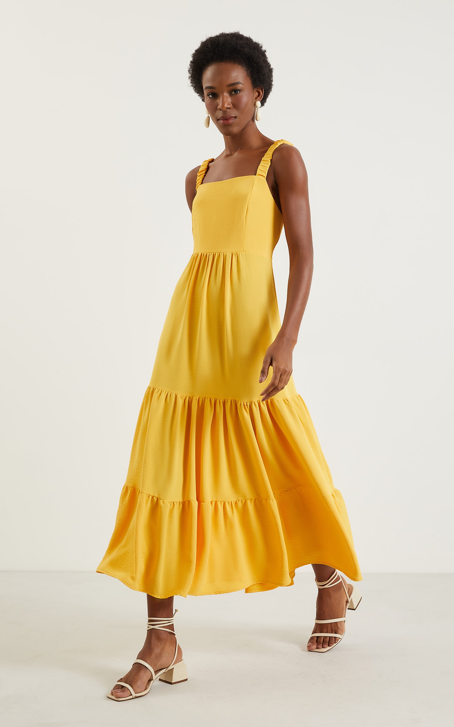 Vestido Midi Laguna Amarelo