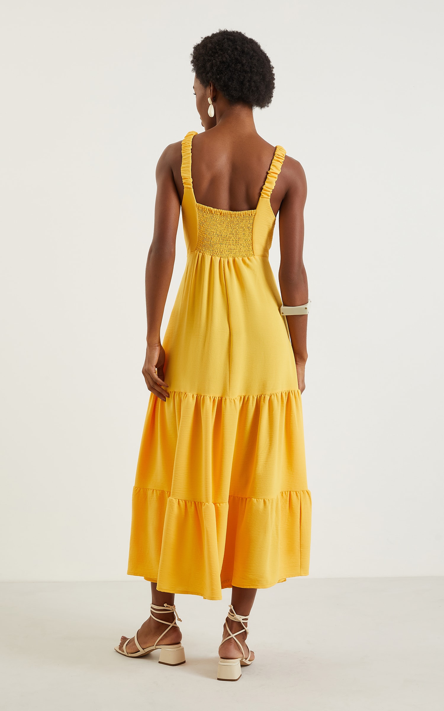 Vestido Midi Laguna Amarelo