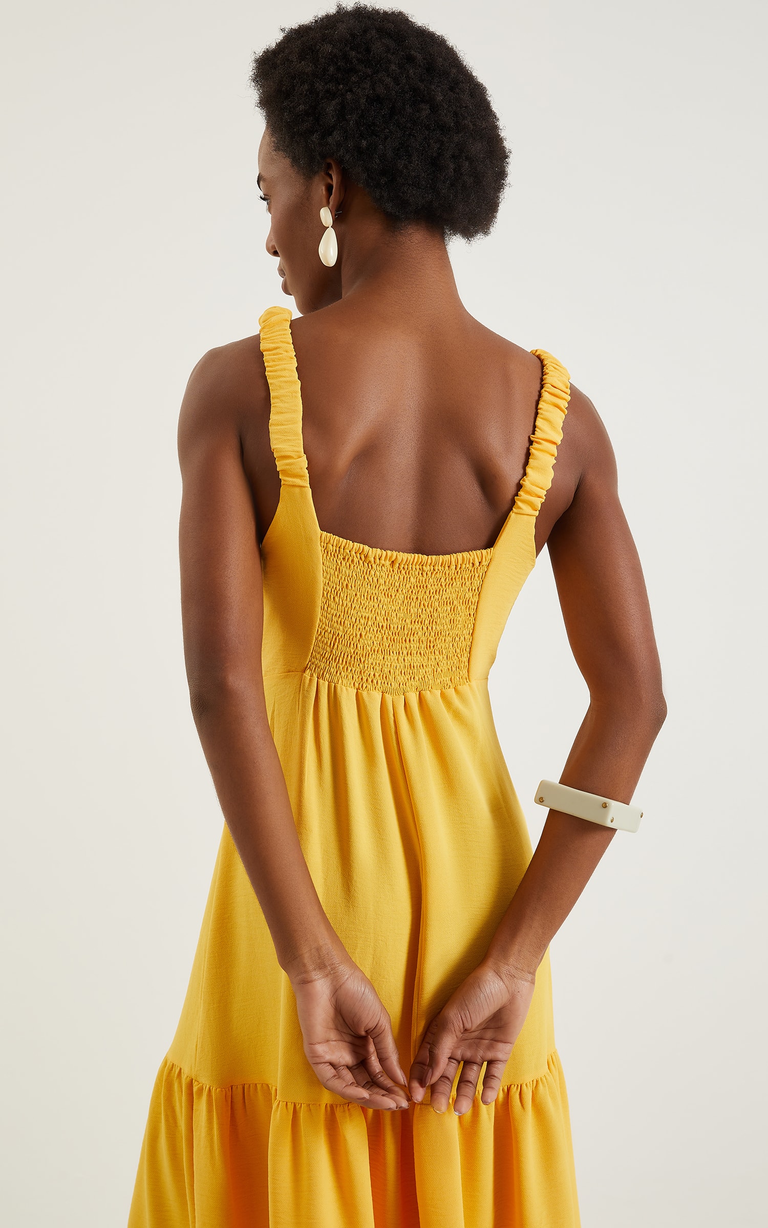 Vestido Midi Laguna Amarelo