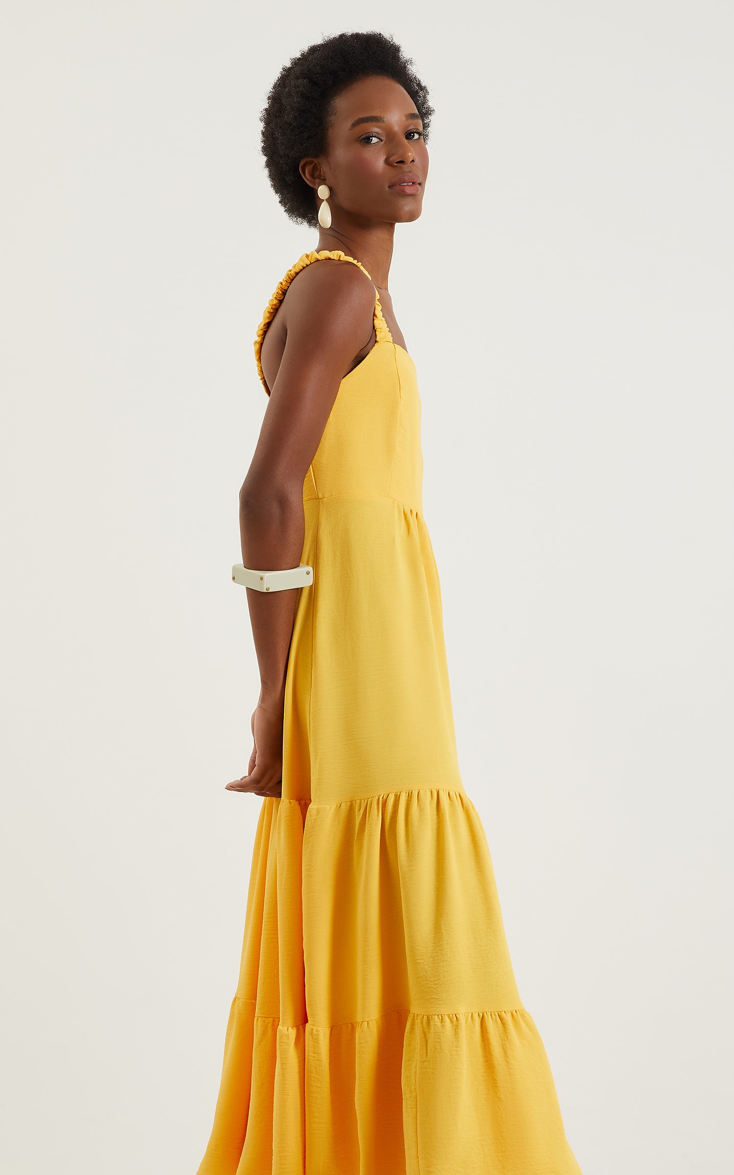 Vestido Midi Laguna Amarelo