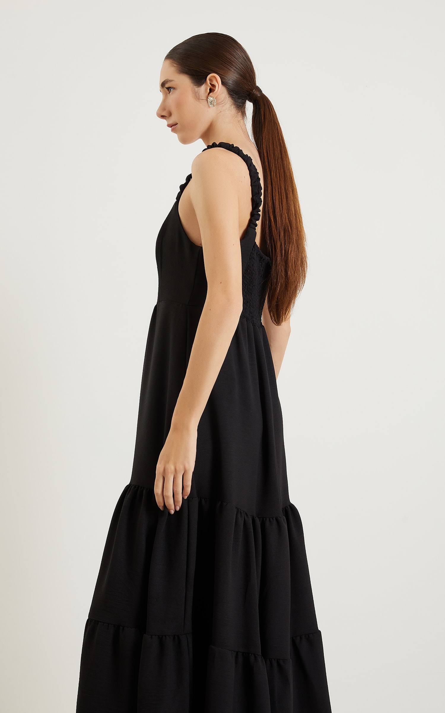 Vestido Midi Laguna Preto