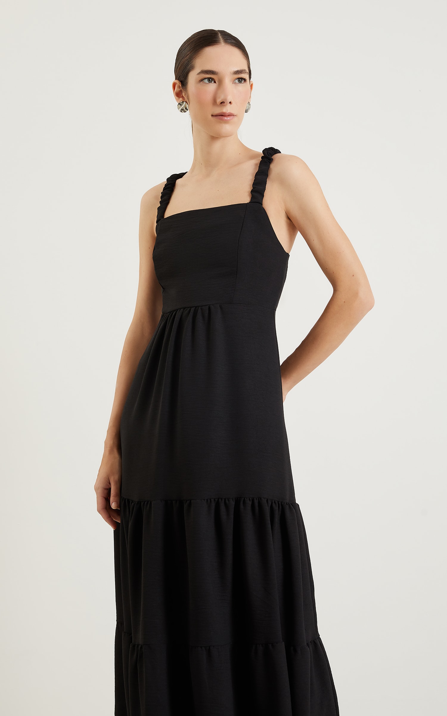 Vestido Midi Laguna Preto