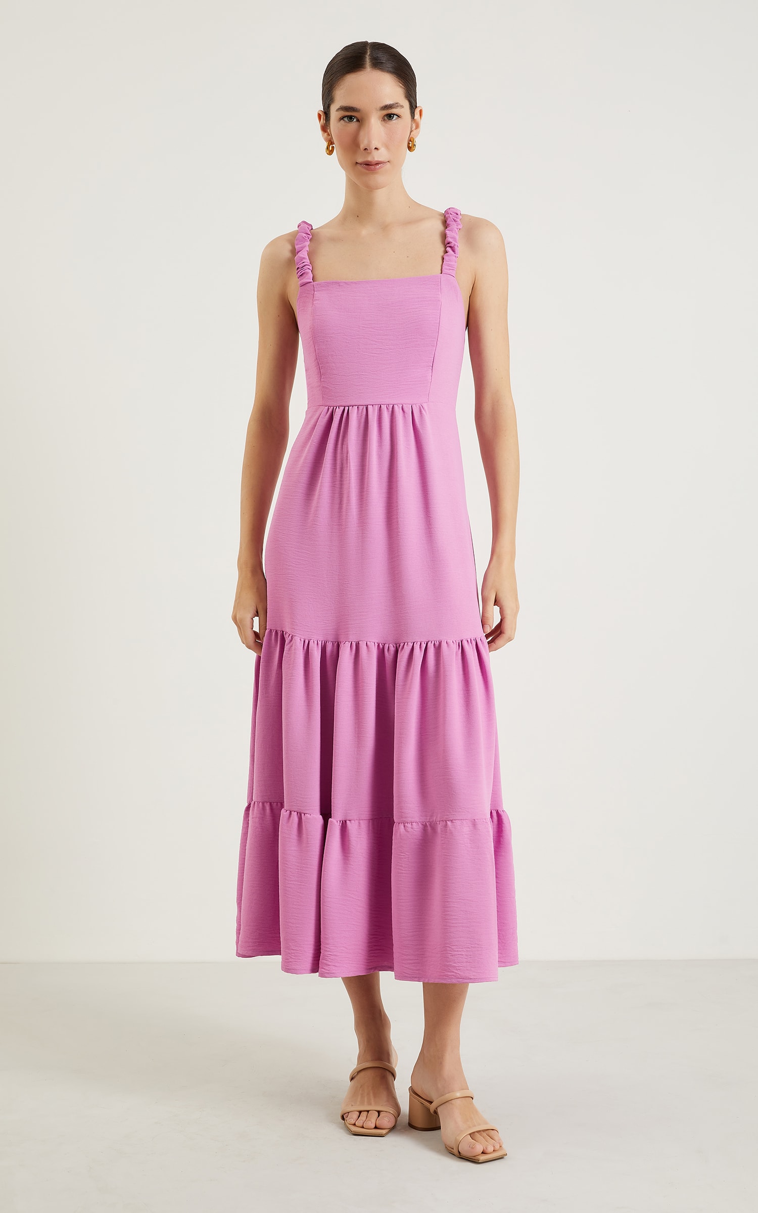 Vestido Midi Laguna Rosa