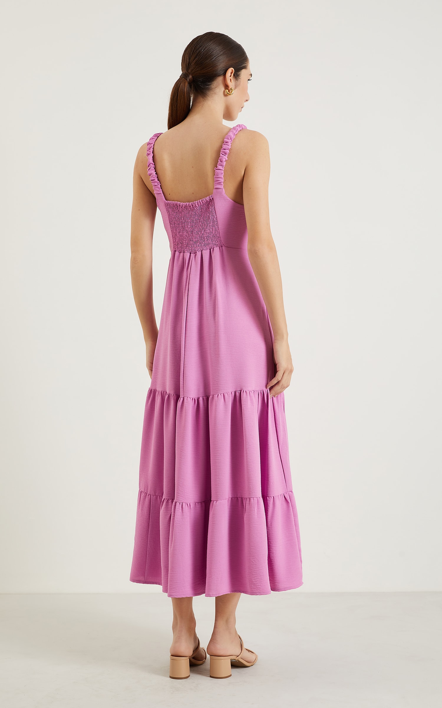 Vestido Midi Laguna Rosa