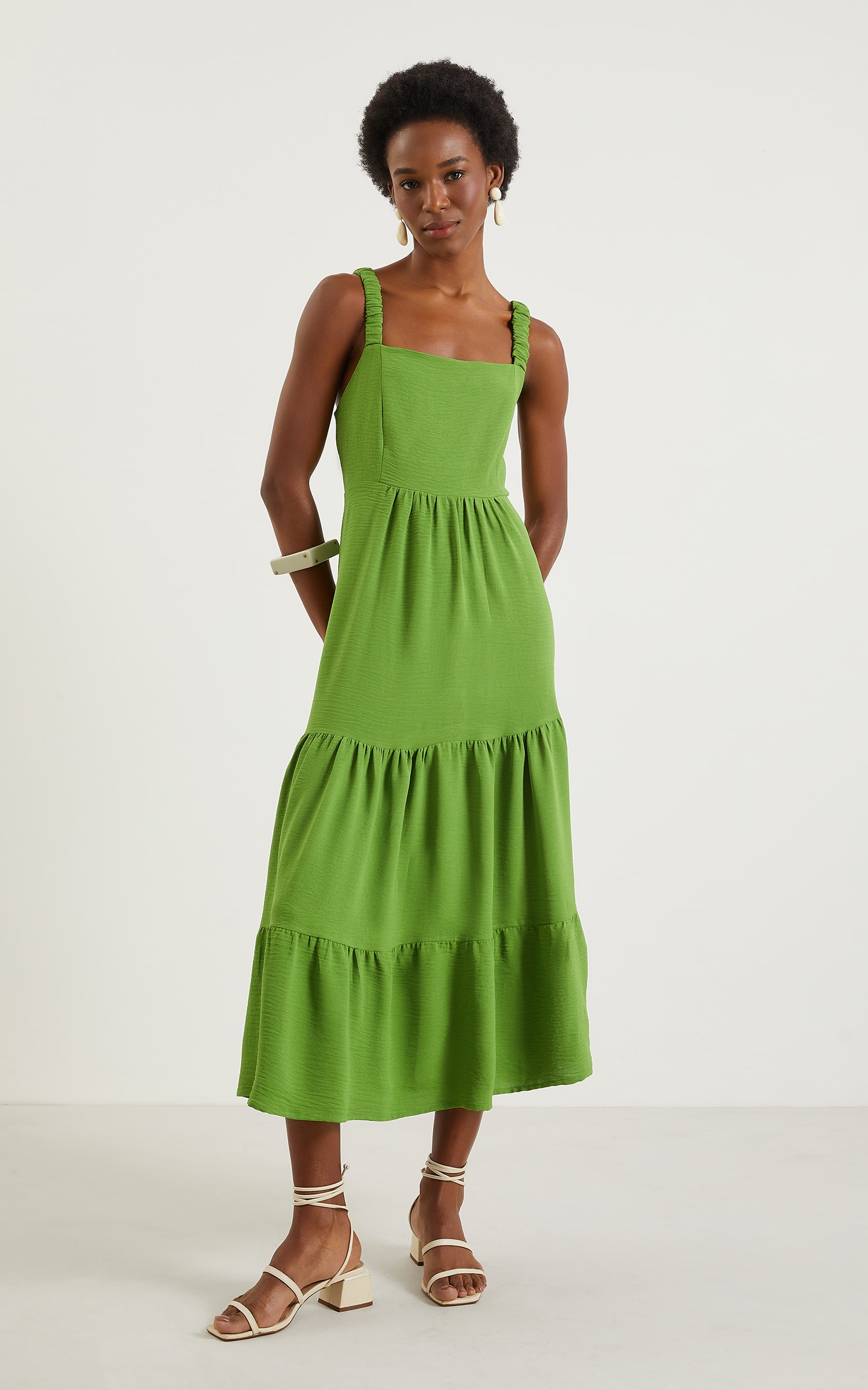 Vestido Midi Laguna Verde