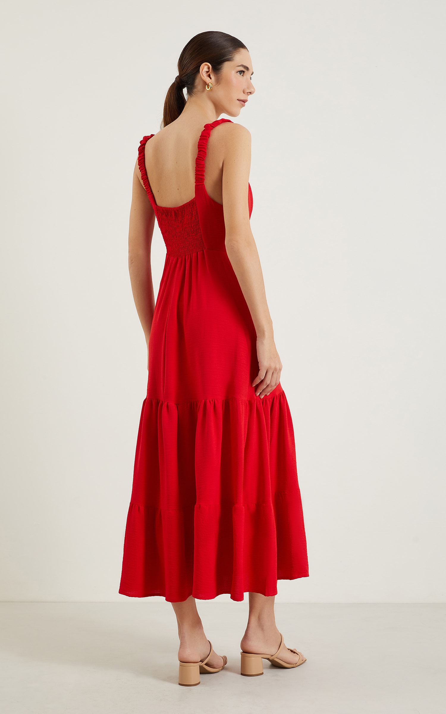 Vestido Midi Laguna Vermelho